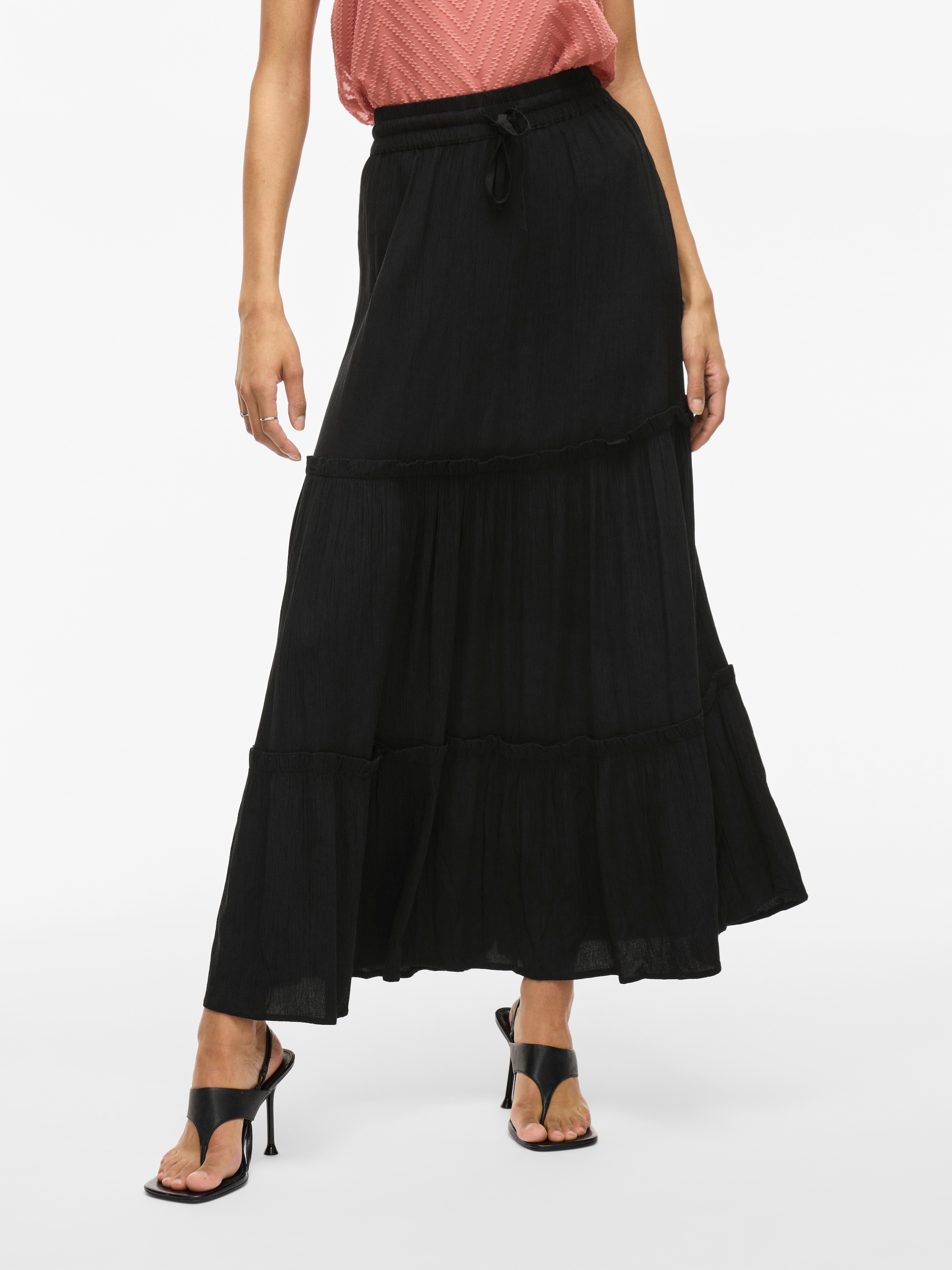 Image of Vila Maxirock "VIMESA HW MAXI SKIRT - NOOS" mit Rüschen