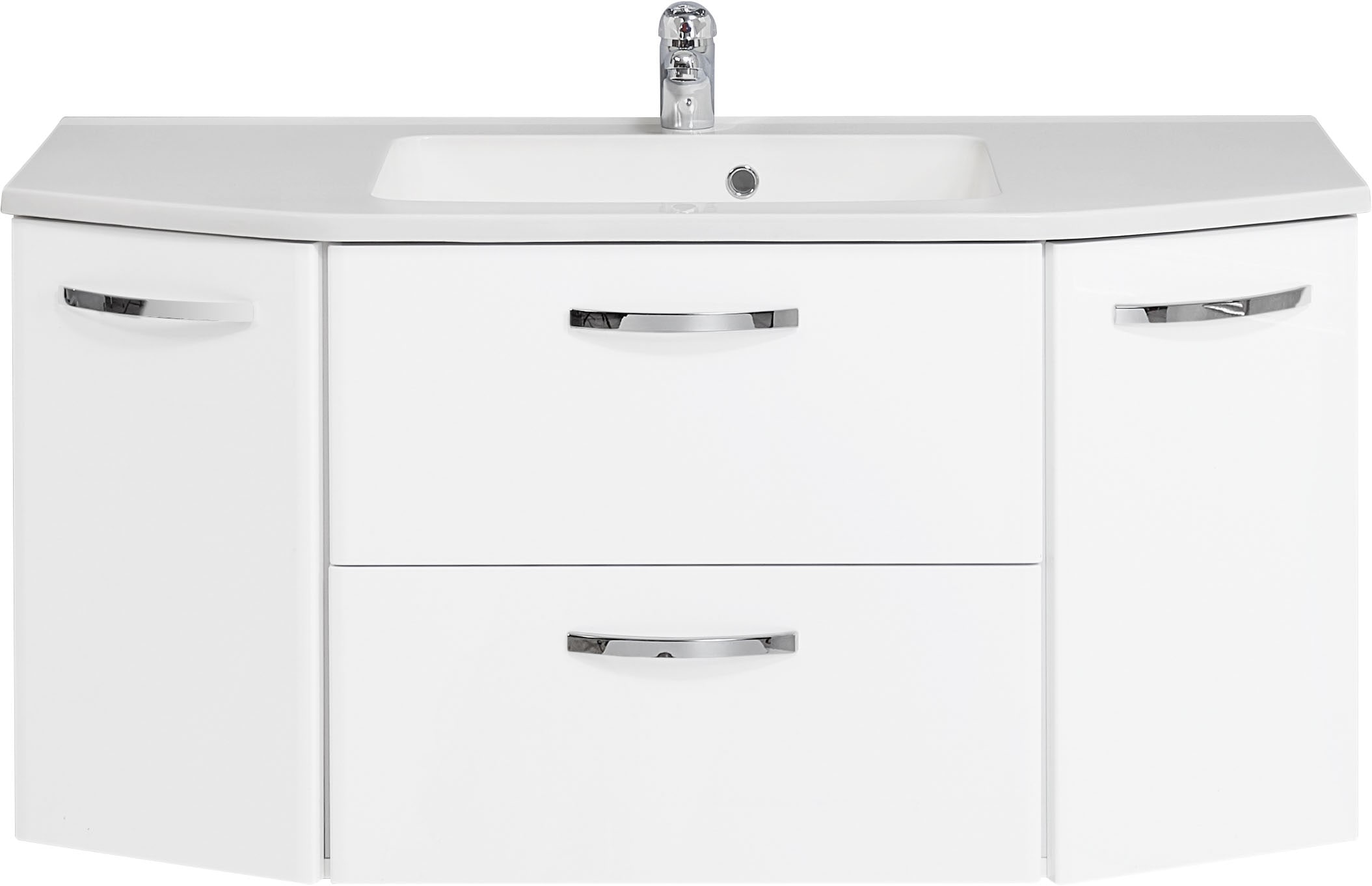 Saphir Waschtisch »Quickset 326, mit Mineralmarmorbecken, 112cm breit« 2 Stk. tlg.