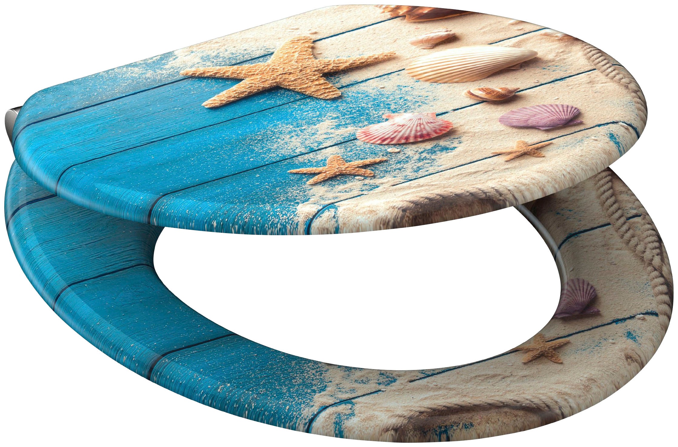 SCHÜTTE MDF WC-Sitz  BEACH AND WOOD, mit Absenkautomatik