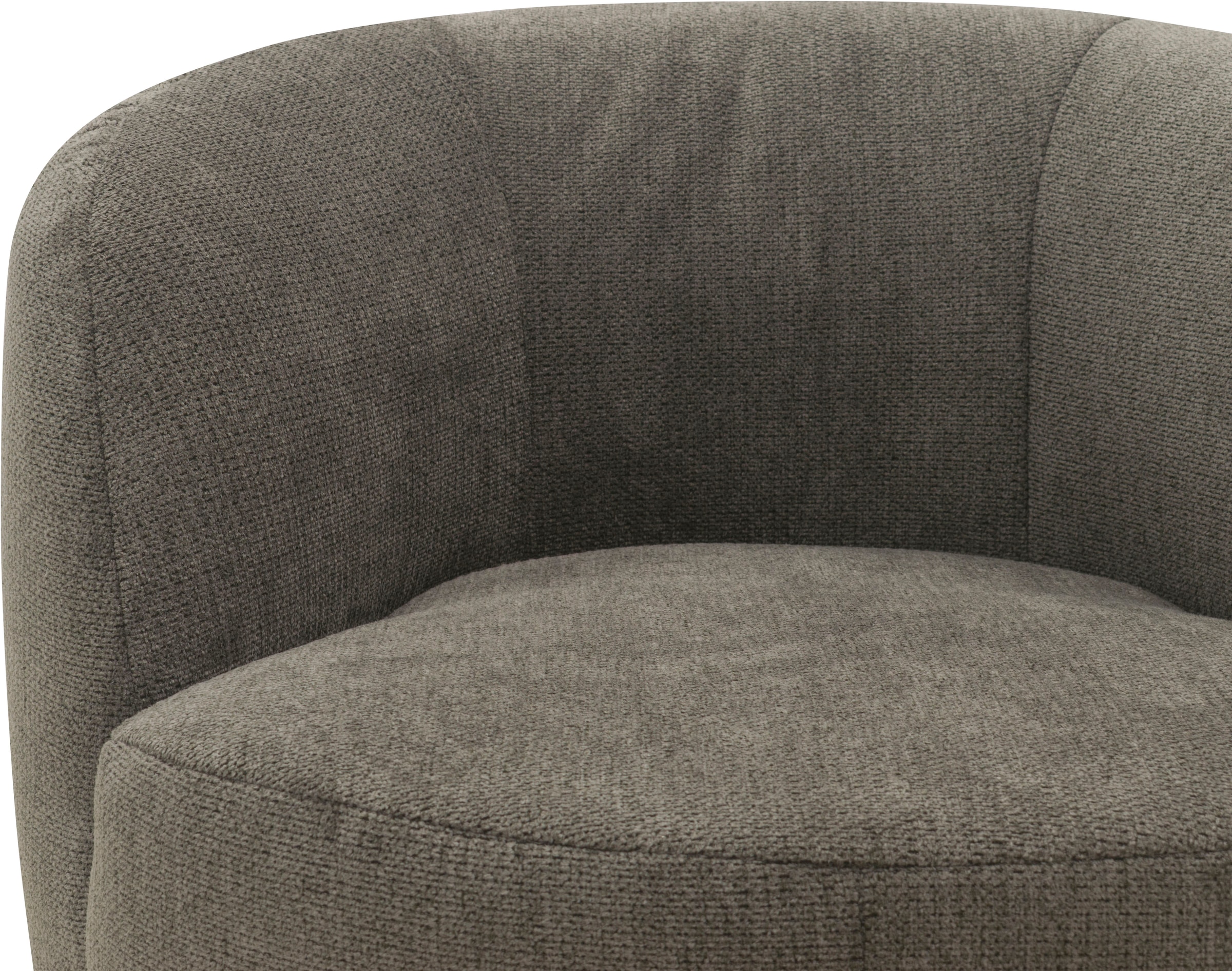 DOMO collection Sessel »Obidos moderner Loungesessel« Struktur weich, schlammfarben