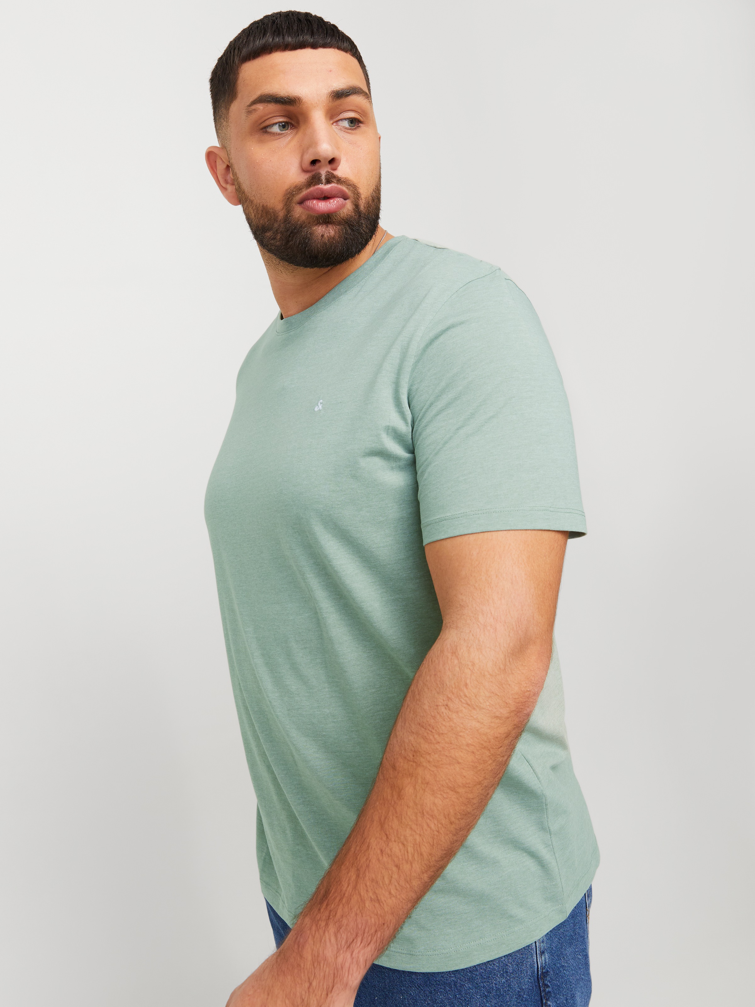 Jack & Jones PlusSize T-Shirt »JJEPAULOS TEE SS CREW NECK NOOS PLS«, mit Logo Stickerei