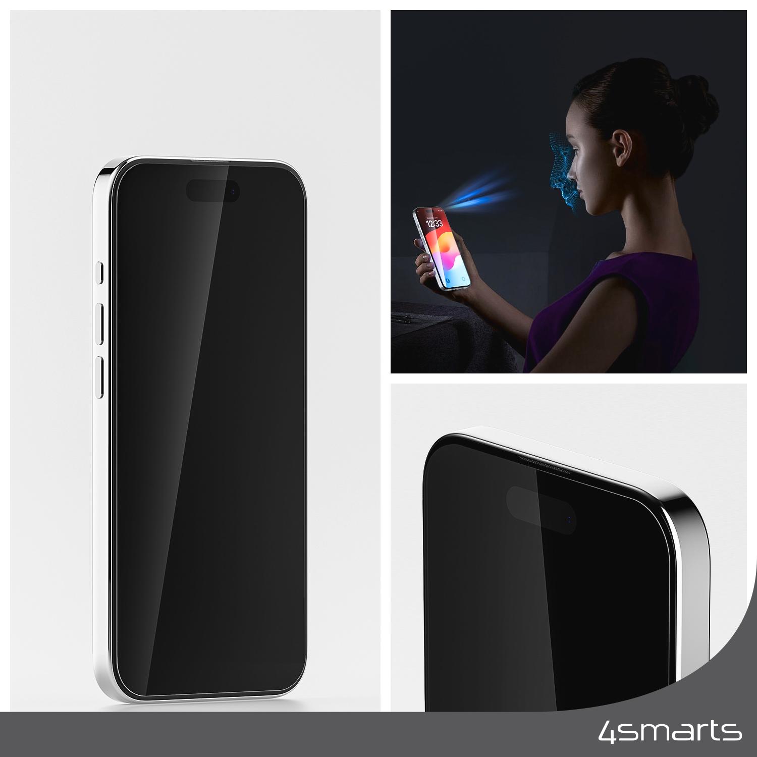 4smarts Displayschutzglas »Second Glass mit Montagerahmen«, für Apple iPhone 15