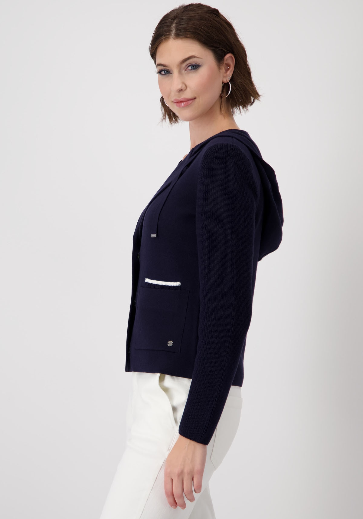Monari Strickjacke, mit Kapuze