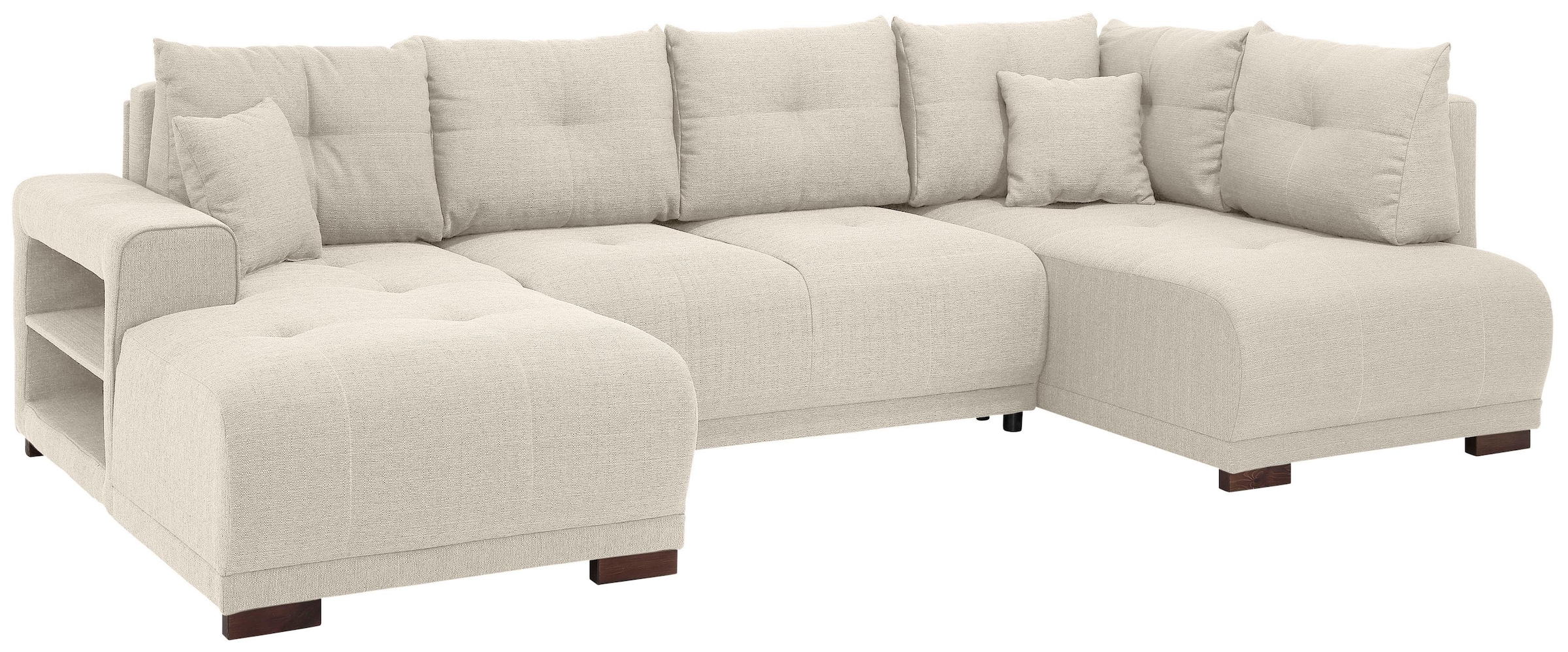 Image of Home affaire Wohnlandschaft "Viborg U-Form" mit Regal in der Armlehne, wahlweise mit Bettfunktion