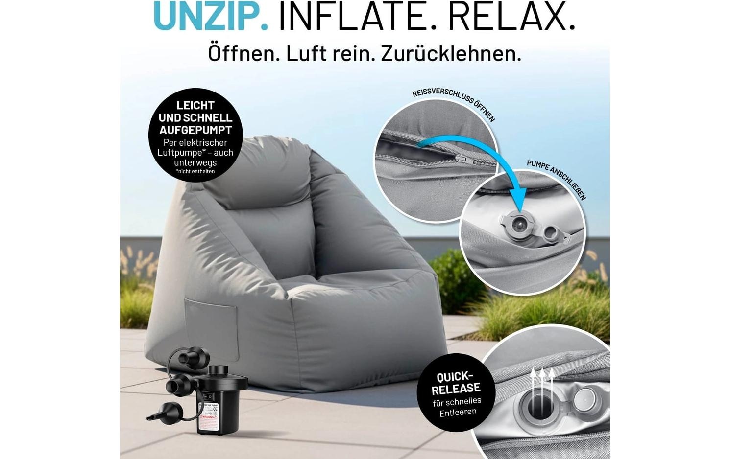 Lumaland Sitzsack »AIR-Sessel In-& Outdoor«