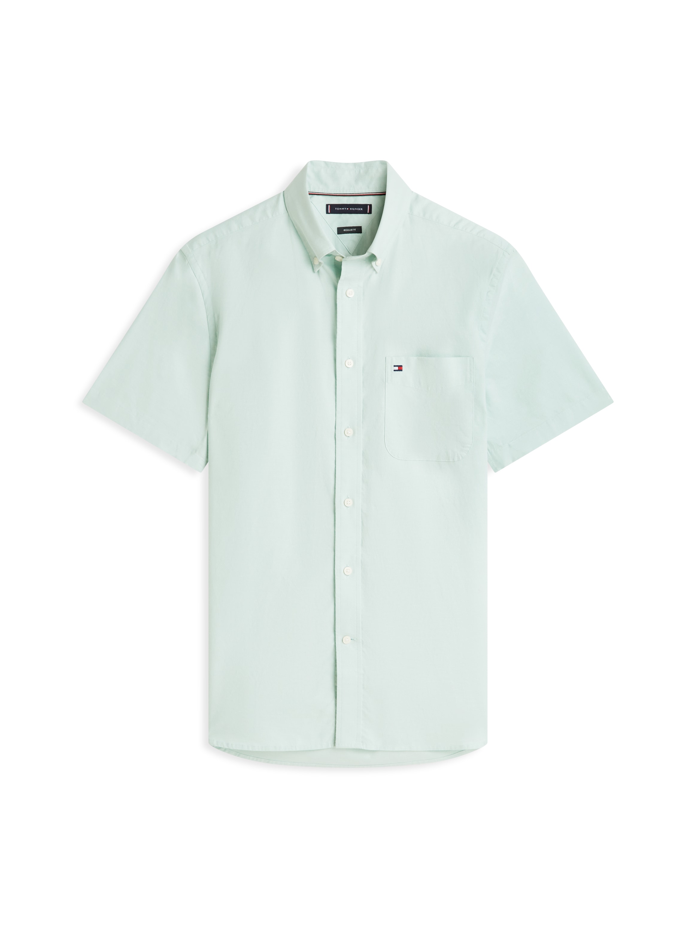 Tommy Hilfiger Chemise à manches courtes »LIGHT OXFORD SOLID« coupe régulière, col boutonné