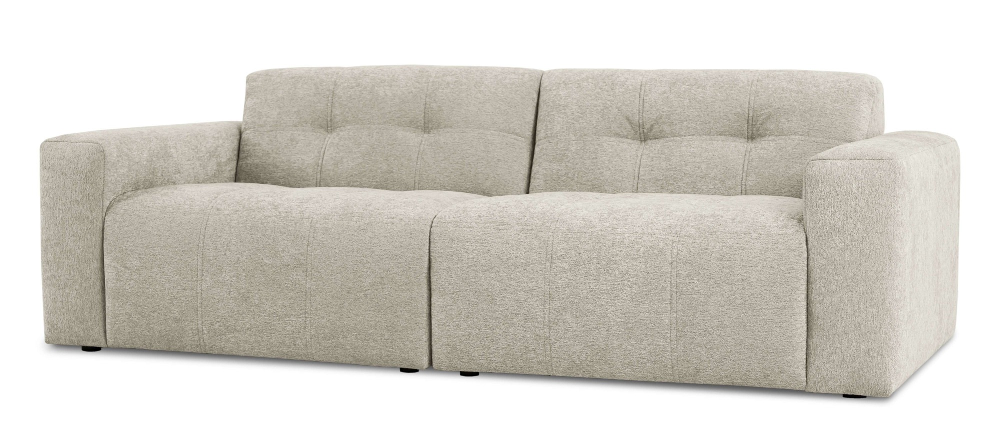 GOODproduct 3-Sitzer »Tapley« Breite 220 cm,Boucle, Struktur fein, mit Knopfsteppung, bodentief