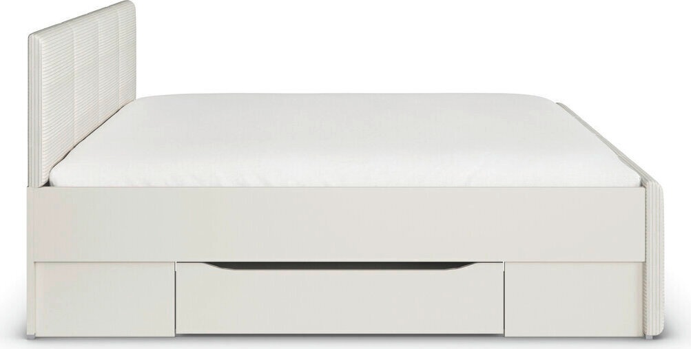 Image of GOODproduct Bett "Doppelbett Polsterbett Stauraumbett AGORDO" 180x200 cm, Kopf- und Fussteil aus Cordstoff oder Webstoff, praktische Bettschubkästen für zusätzlichen Stauraum MADE IN GERMANY
