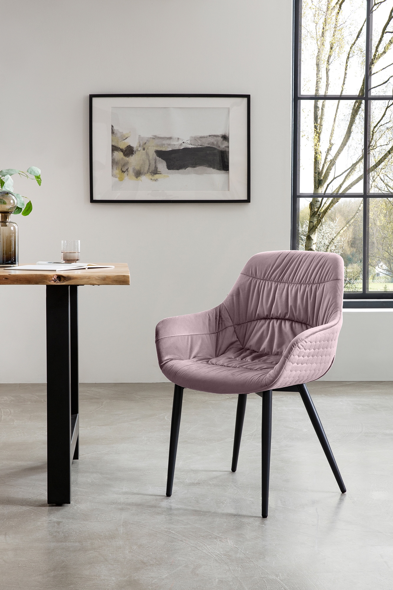 SalesFever Ensemble de salle à manger »Esszimmerausstattung aus Holz und Metall«