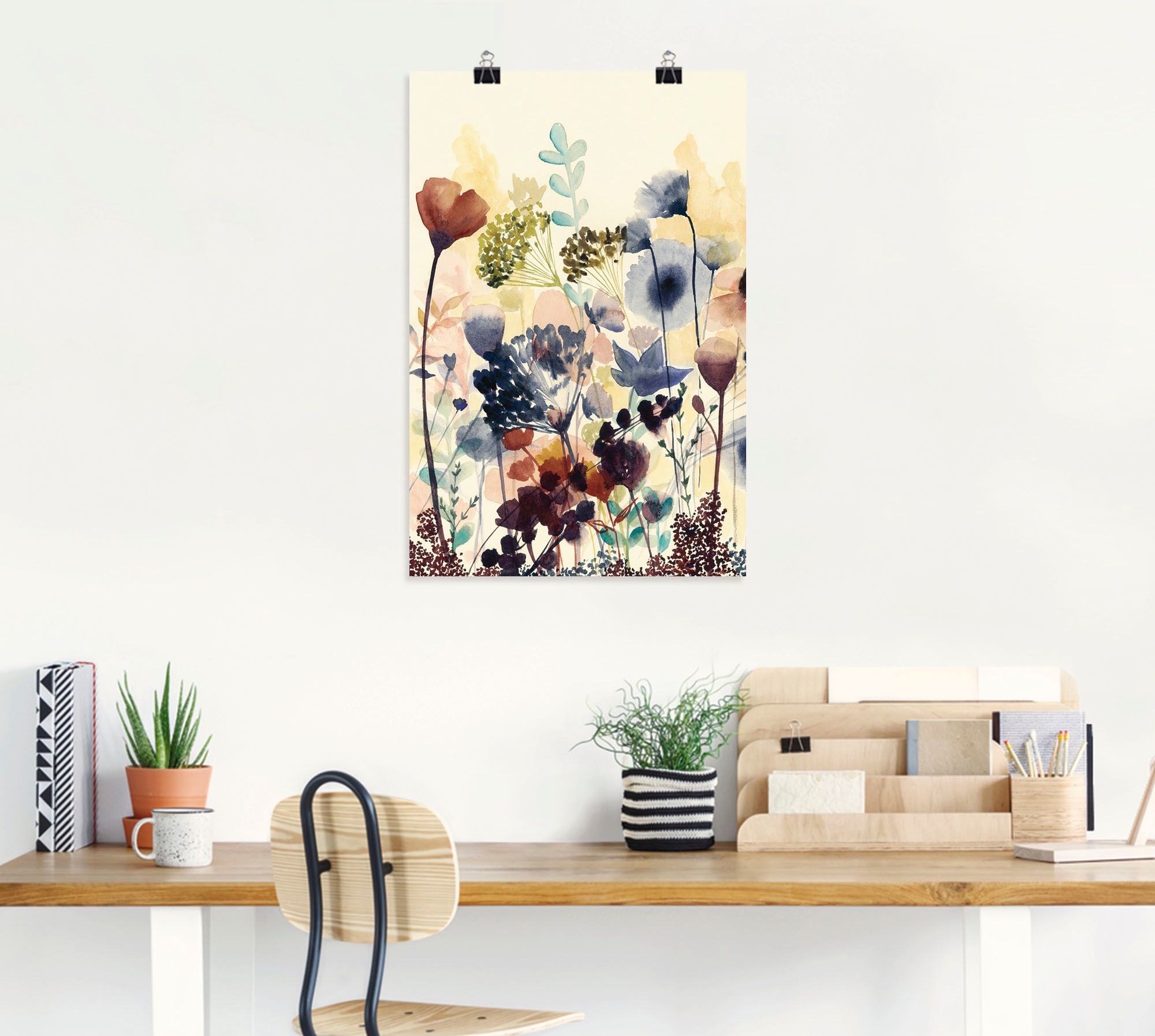 Artland Wandbild »Sonnengetrocknete Blüten I« Blumenwiese 1 Stk. tlg. als Alubild, Leinwandbild, Poster in verschied. Grössen