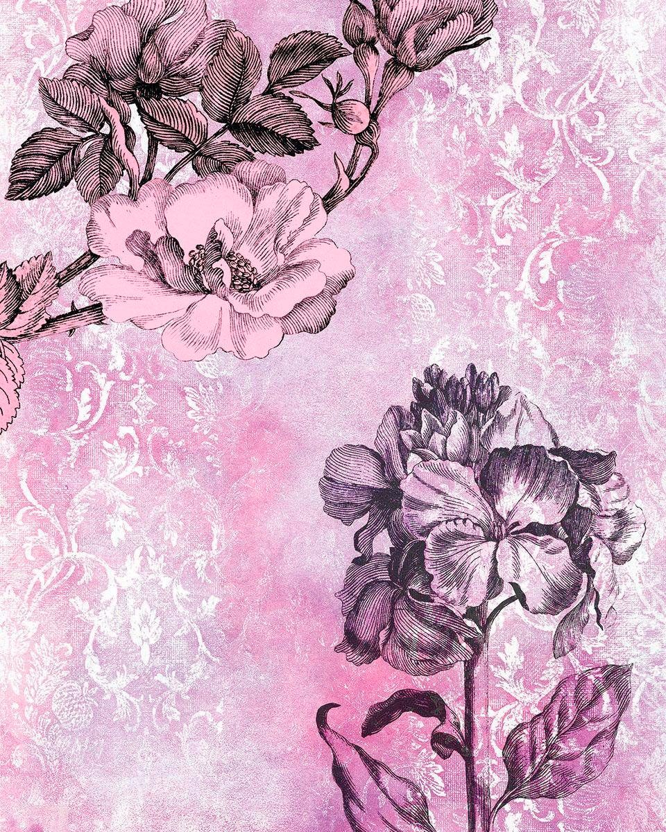 Image of Komar Vliestapete "Digitaldruck Vlies - Baroque Pink - Grösse 200 x 250 cm" bedruckt glatt Wohnzimmer, Schlafzimmer