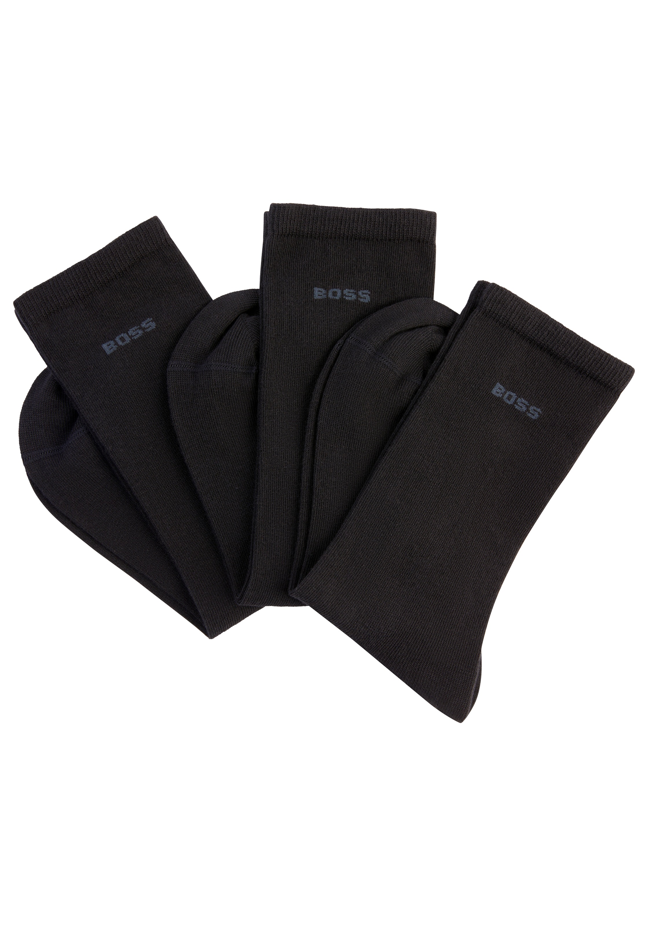 BOSS Freizeitsocken 3 Paar tlg. mit Logoschriftzug