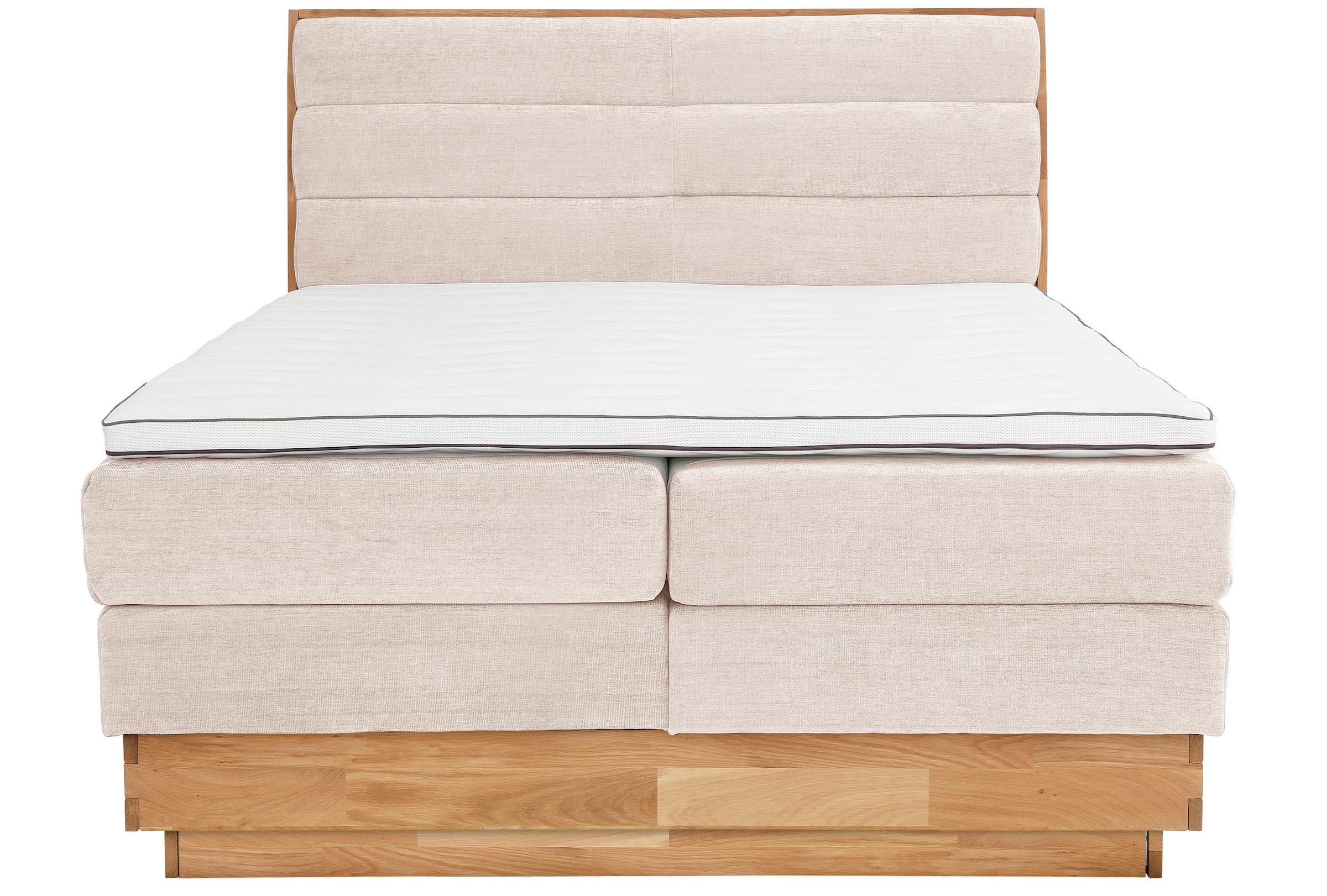 GOODproduct Boxspringbett »Jenna«, ohne LED-Beleuchtung, mit zertifizierten, recycelten Bezugsstoffen