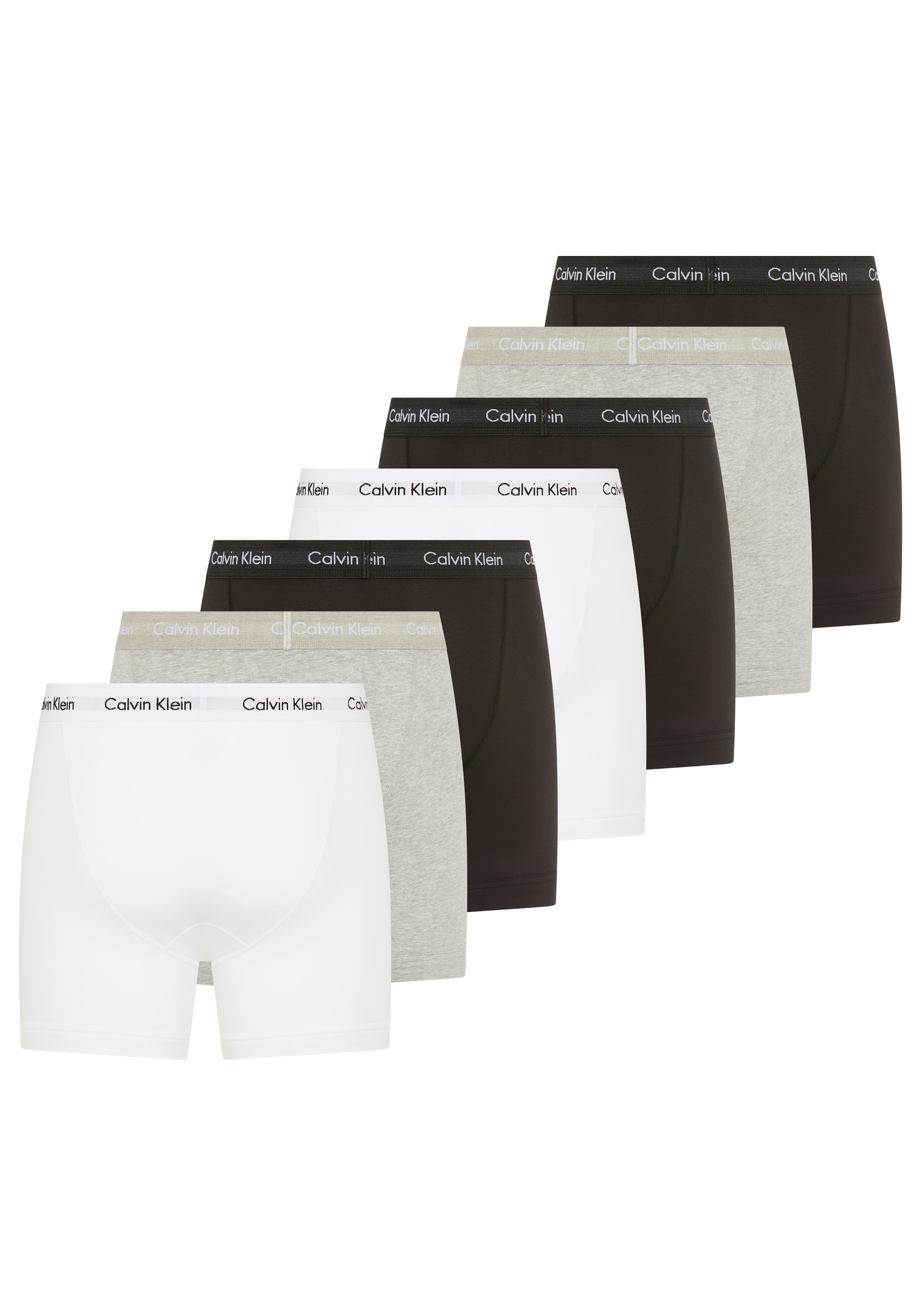 Calvin Klein Underwear Boxer »Boxer Brief 7PK« Packung, 7er-Pack, 7 cuis mittlehoher Bund, langes Bein