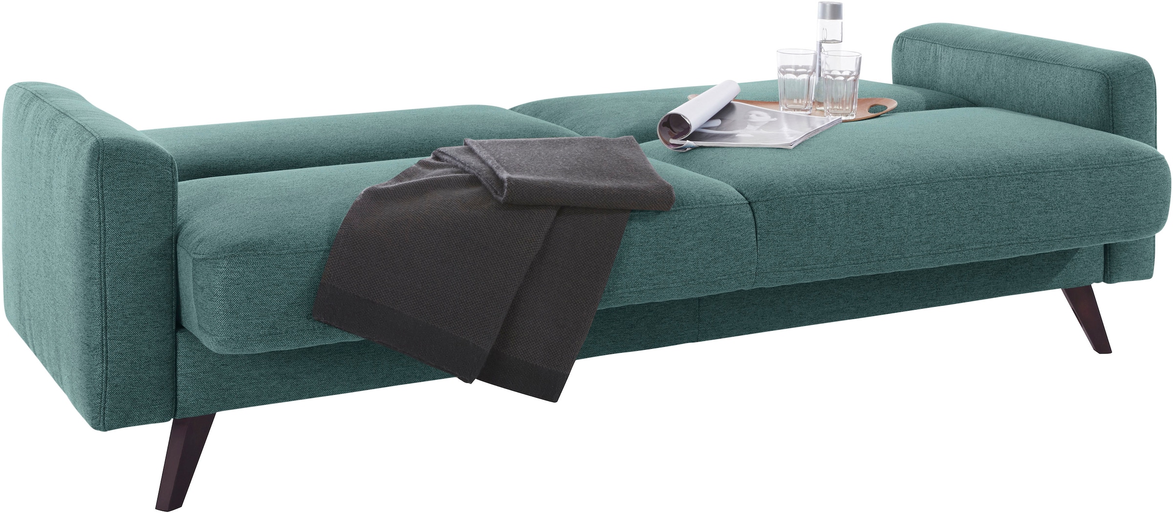exxpo - sofa fashion 3-places »Samso, elegant und bequem, toller Sitzkomfort, Schlafsofa« Kippcouch, inklusive Bettfunktion und Bettkasten, Komfortsitzhöhe 49cm