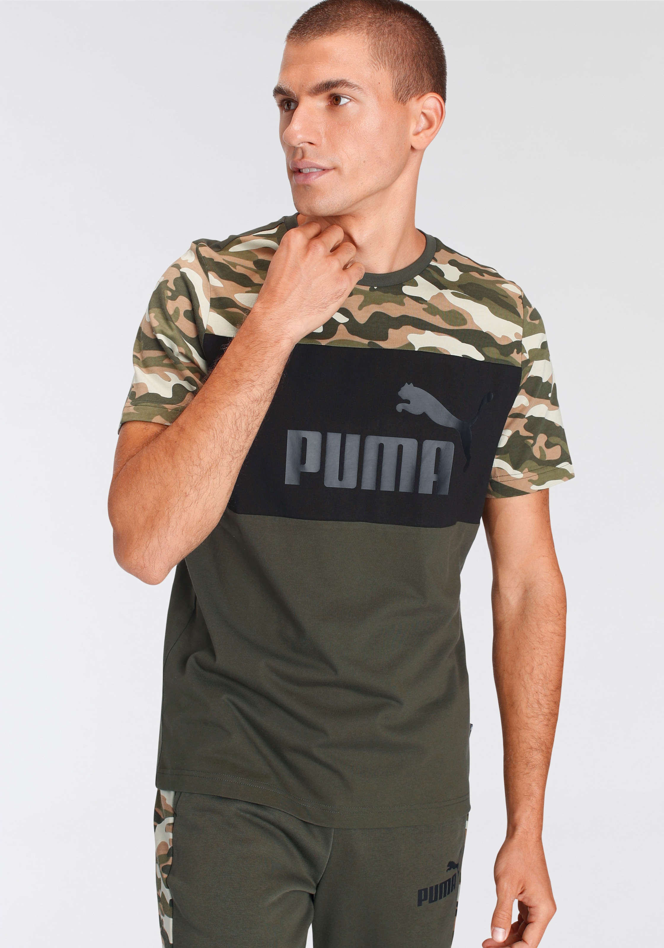 PUMA T-Shirt »ESS+ Tee« Camo reduziert