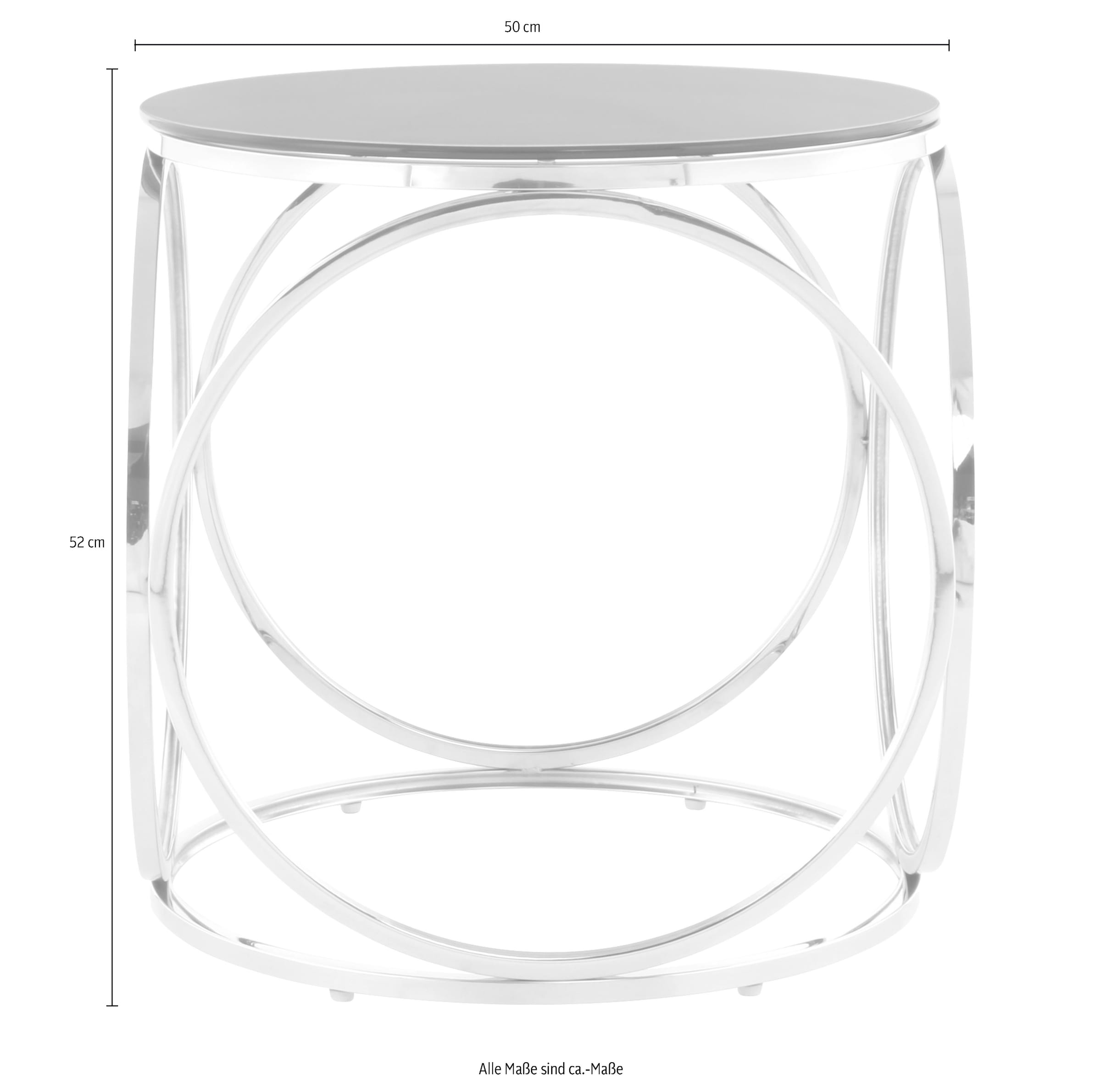 Kayoom Beistelltisch »Whitney 225,Beistelltisch mit offenem Design, Gestell aus Metall«, (1 St.), Glamouröses Design, hochwertige Verarbeitung, pflegeleicht