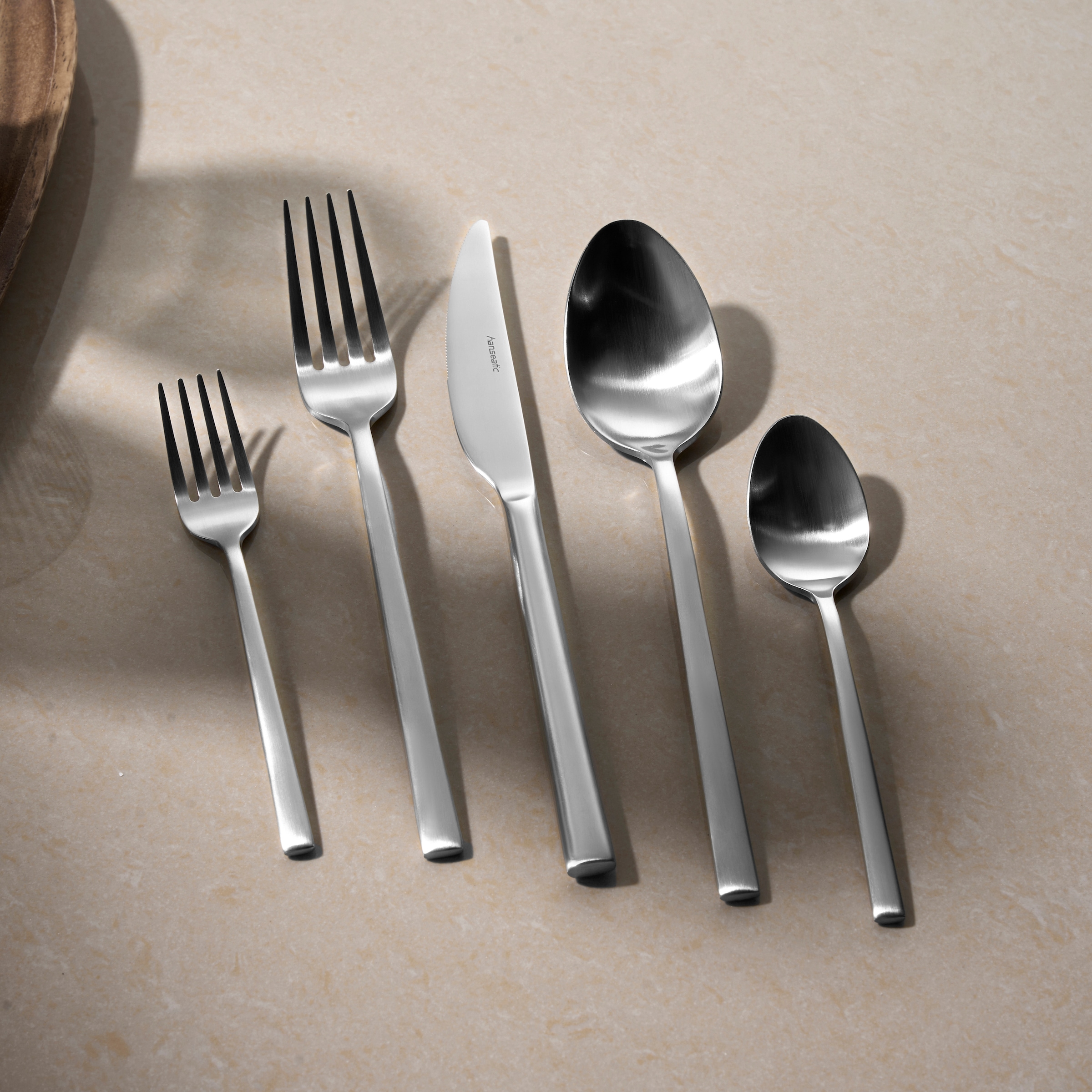Hanseatic Besteck-Set »SMART, in matter Optik« leichtes und minimalistisches Design