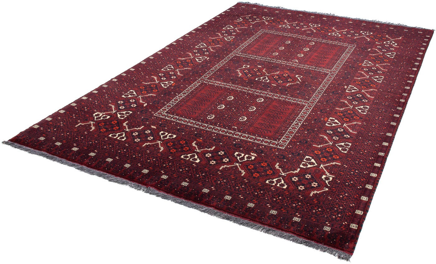 Image of morgenland Orientteppich »Turkaman - 240 x 160 cm - dunkelrot«, rechteckig, 6 mm Höhe, Wohnzimmer, Handgeknüpft, Einzelstück mit Zertifikat bei Ackermann Versand Schweiz