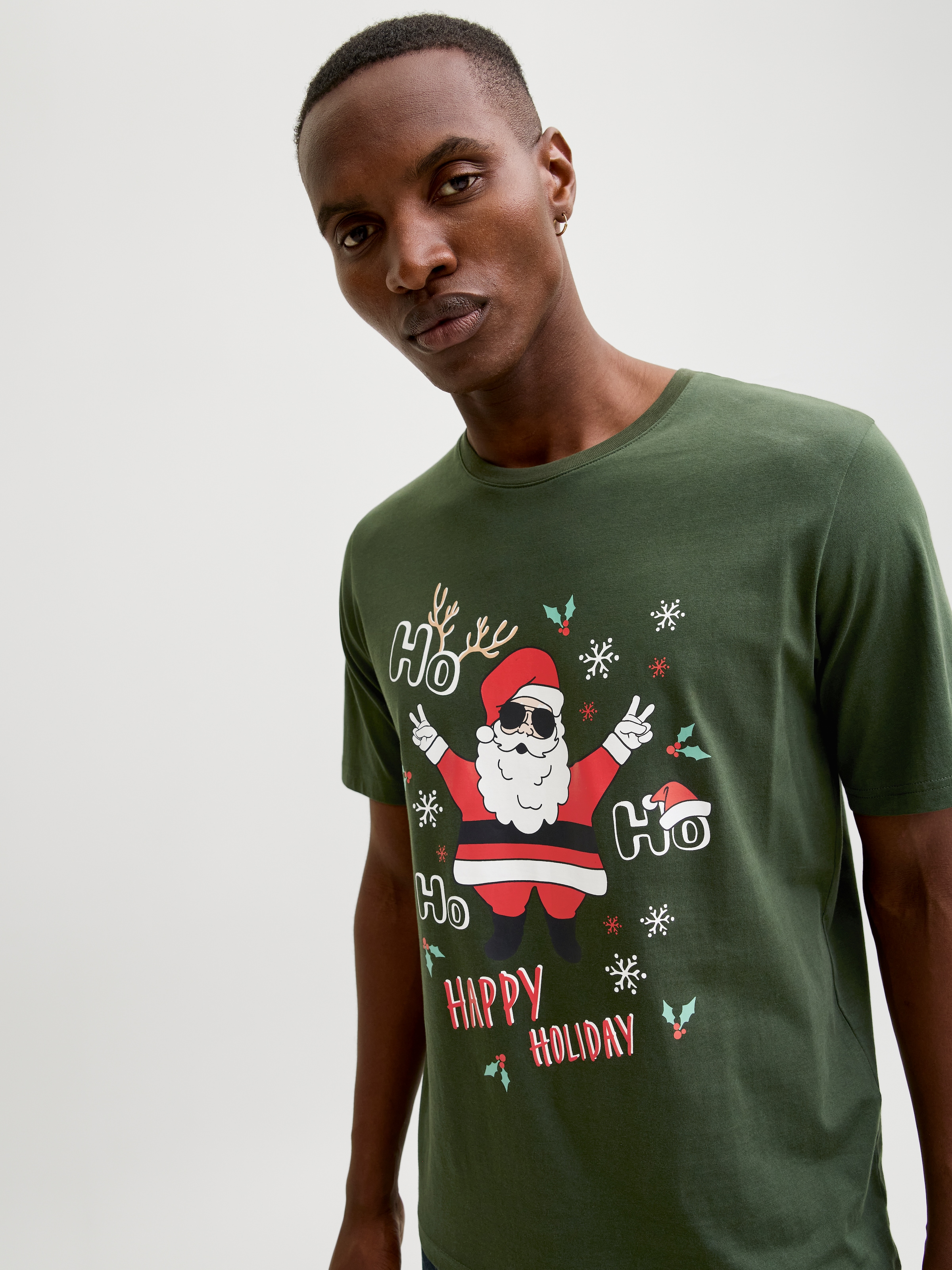 Jack & Jones Shirt à col rond »JJCHRISTMAS TEE SS CREW NECK XMAS«
