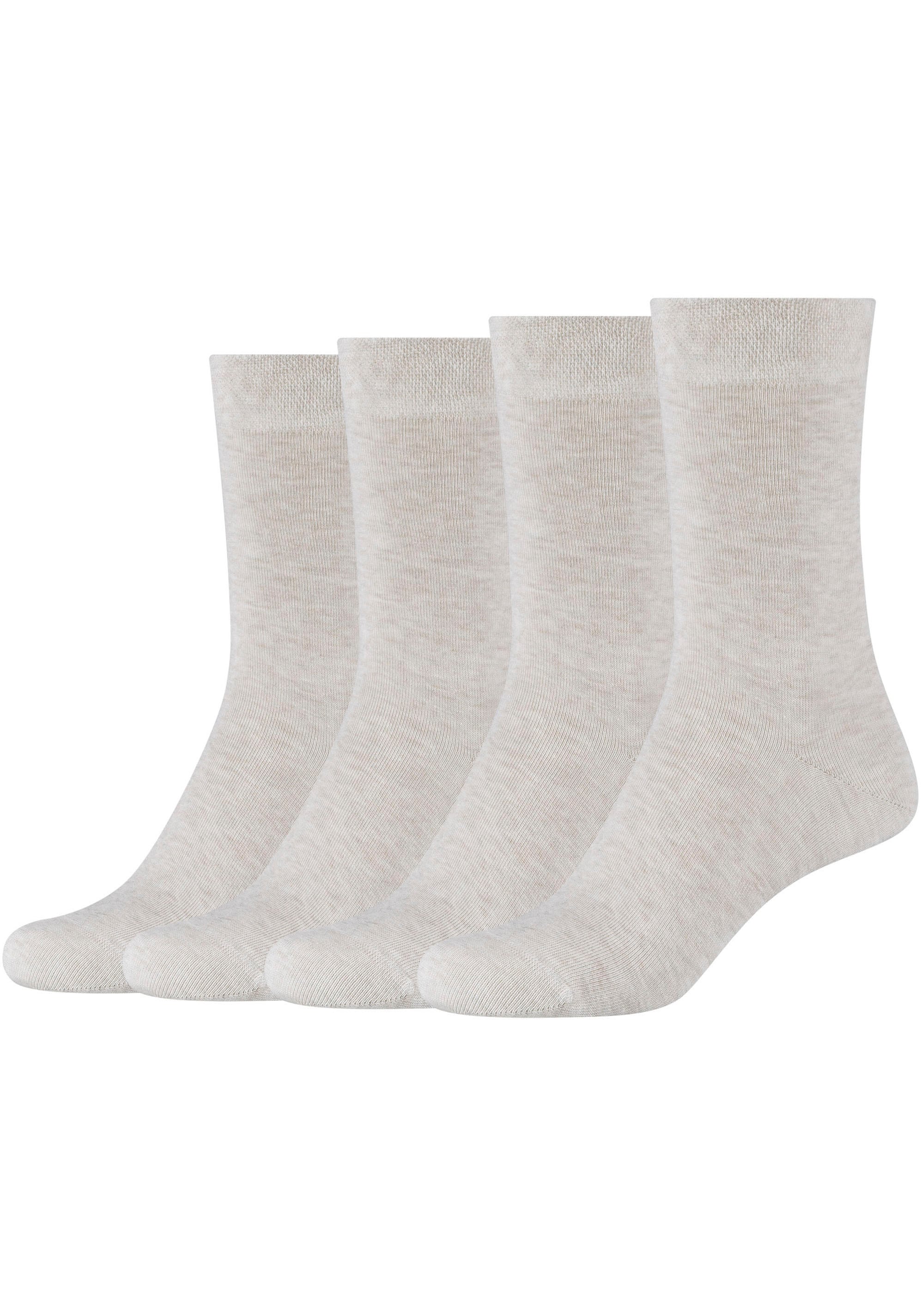 Basicsocken, (4er Pack), Mit weichem Komfortbund ohne Gummidruck