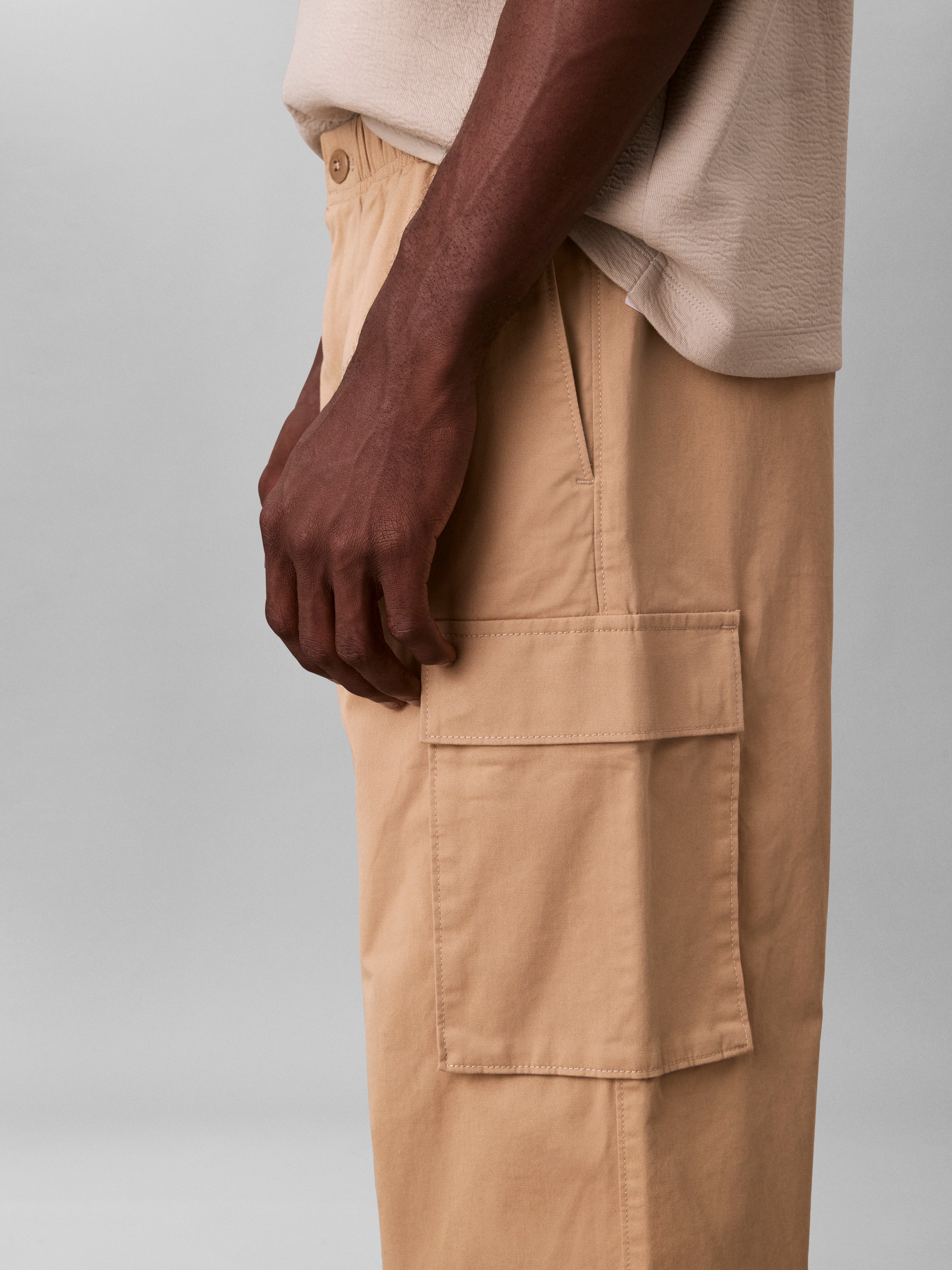 Calvin Klein Jeans Pantalon cargo »CO PULL ON STRAIGHT CARGO PANT«  in Unifarbe