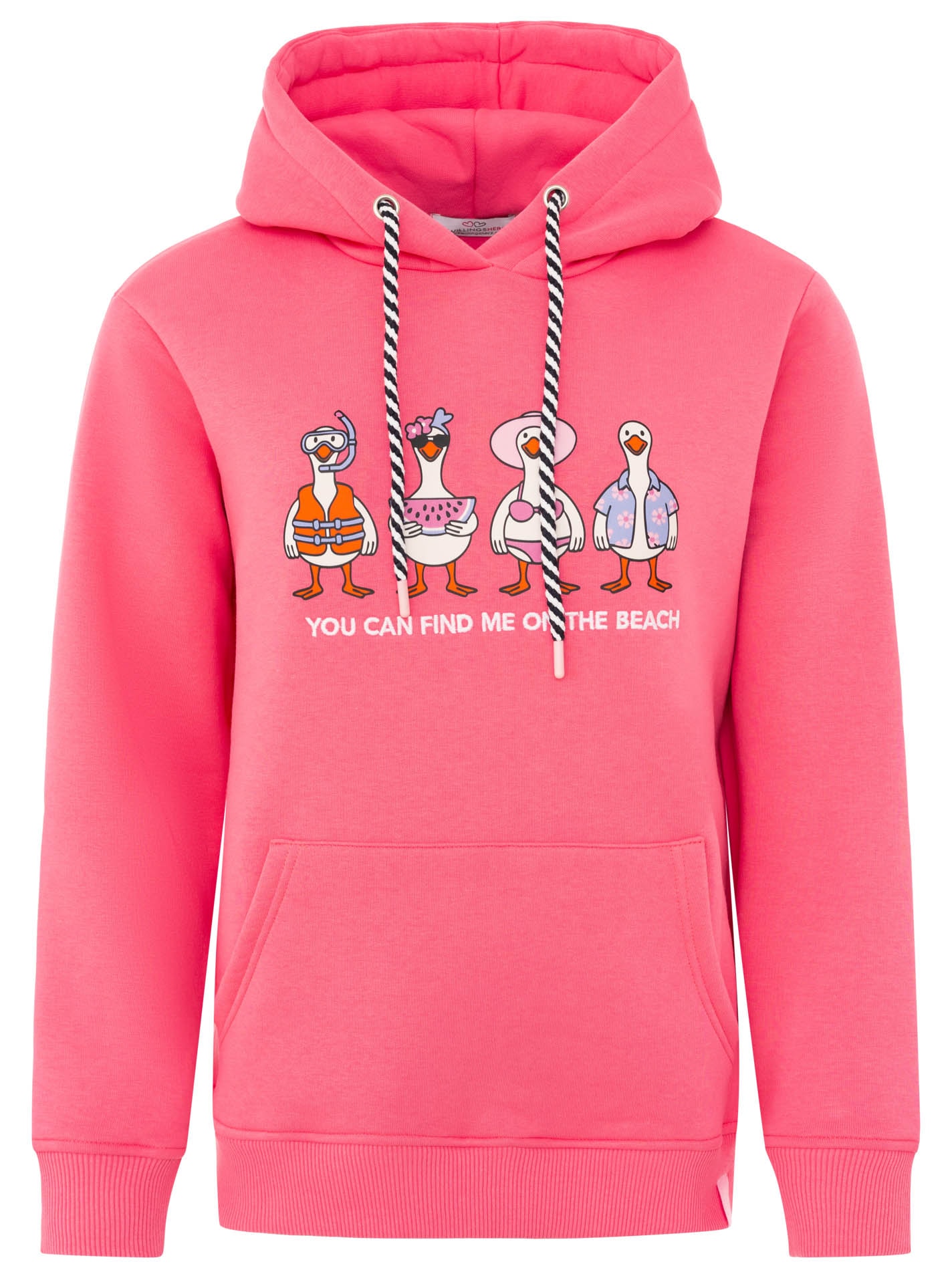 Zwillingsherz Hoodie »"Summer Ducks"«, motif mouette amusant, capuche avec cordon rayé, poche kangourou
