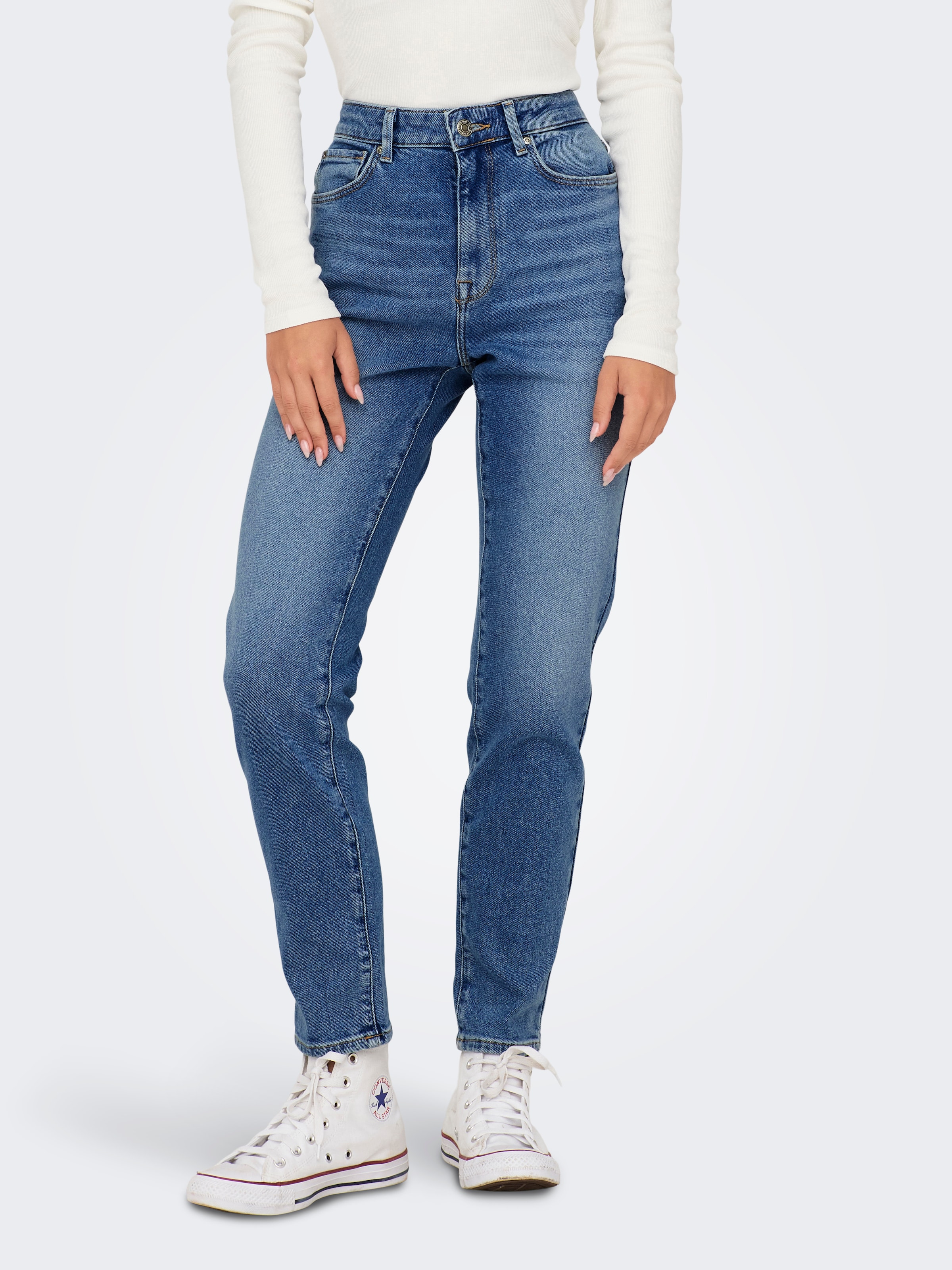 Image of ONLY Straight-Jeans "ONLEMILY STRETCH HW ST AK DNM CRO571NOOS"