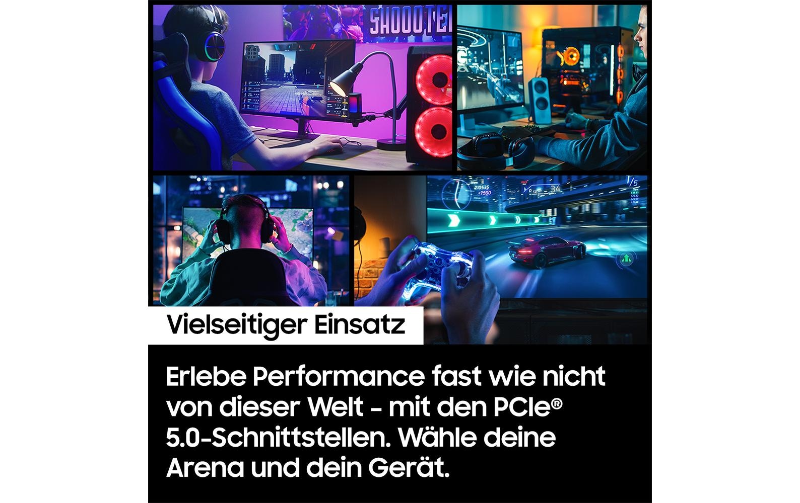 Samsung interne Gaming-SSD »9100 PRO Heatsink PCIe® 5.0 NVMe™ M.2« 1 TB Anschluss PCI Express 5.0