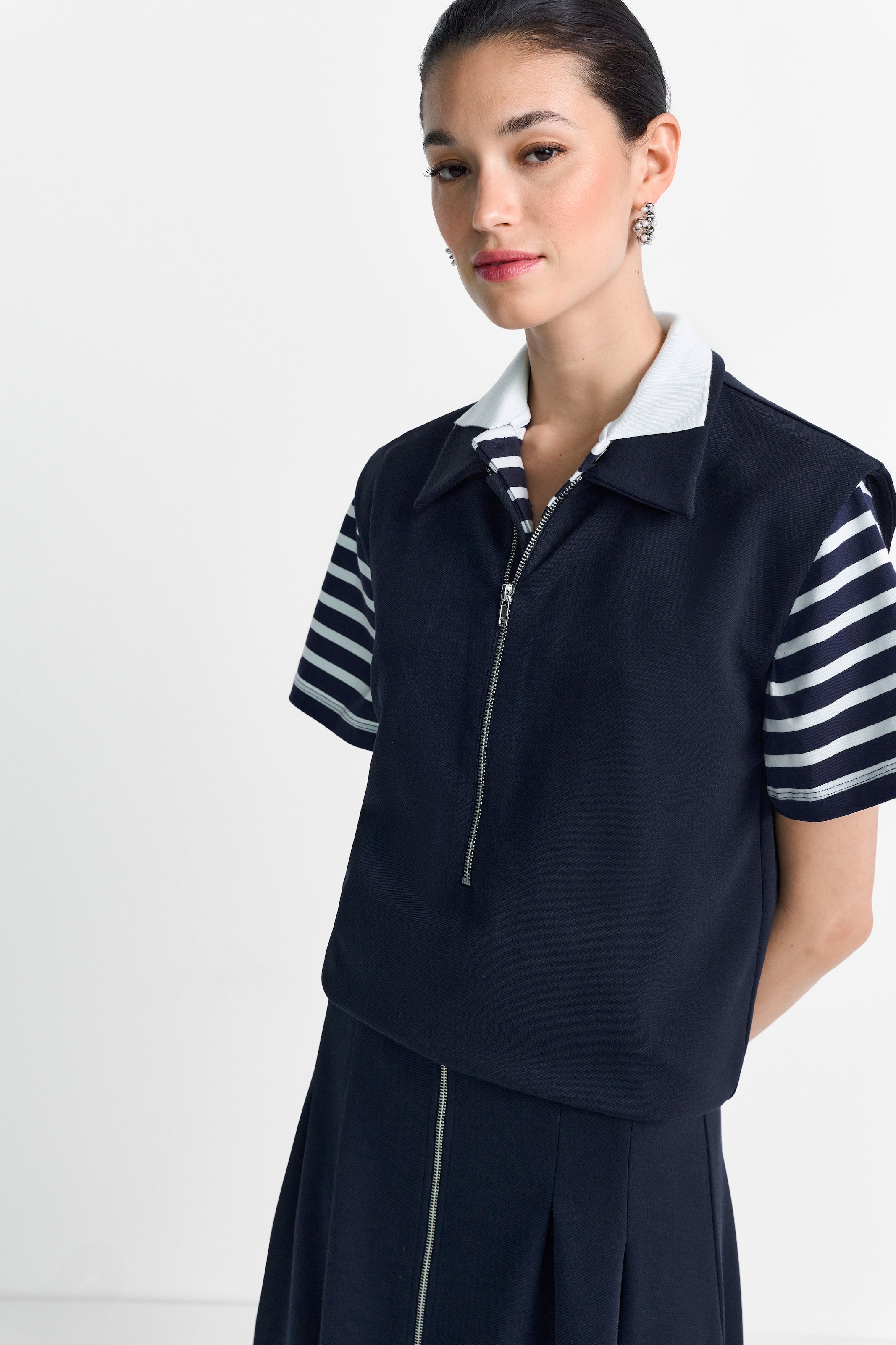 Image of RICHROYAL Jerseyweste Jersey, mit Metallreissverschluss