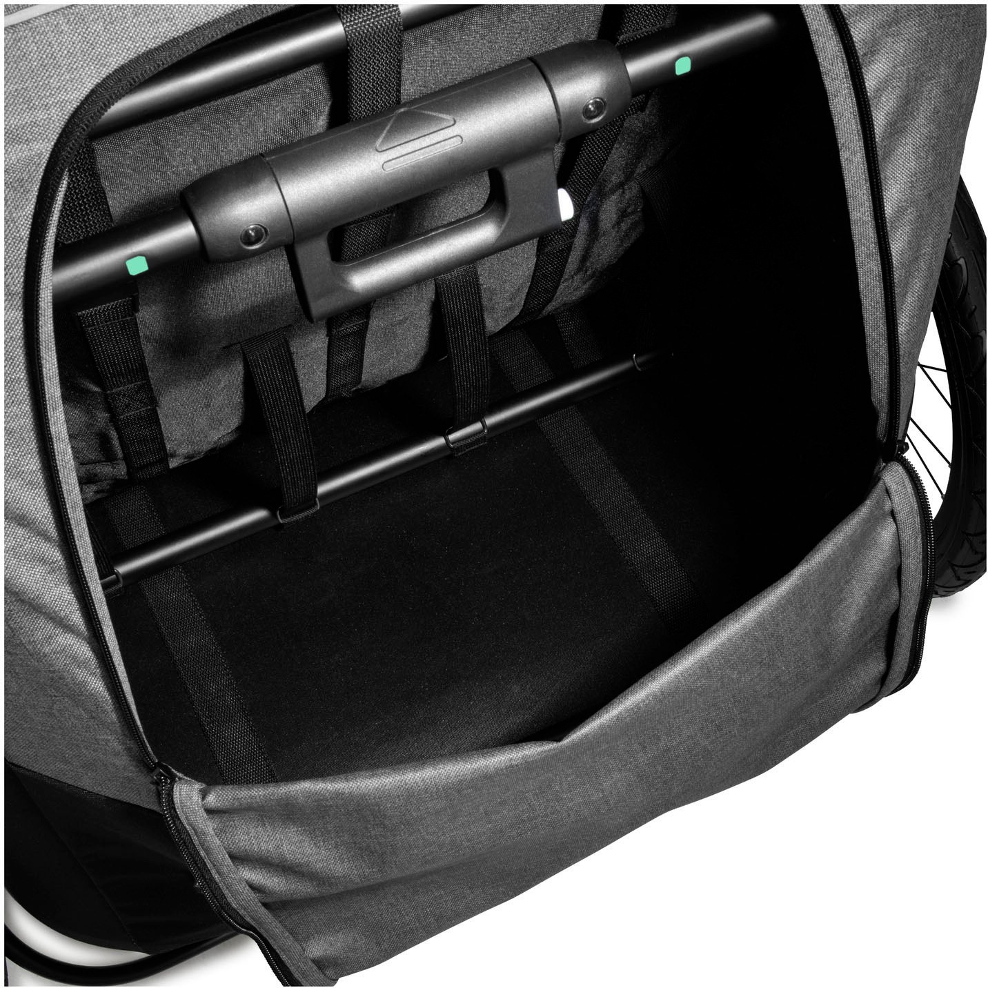 Hauck Fahrradkinderanhänger »2in1 Bike Trailer und Buggy Dryk Duo, melange grey« für 2 Kinder; inklusive Deichsel