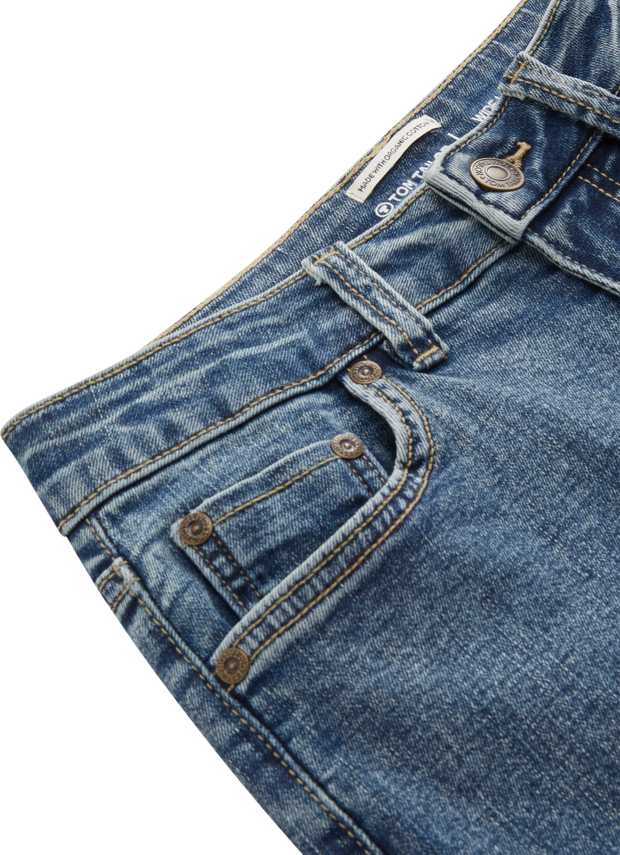 TOM TAILOR Weite Jeans, mit Knopf- und Reissverschluss versandkostenfrei  auf