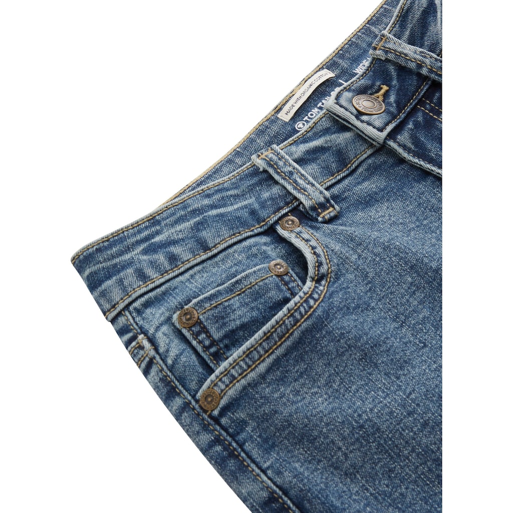 TOM TAILOR Weite Jeans, mit Knopf- und Reissverschluss