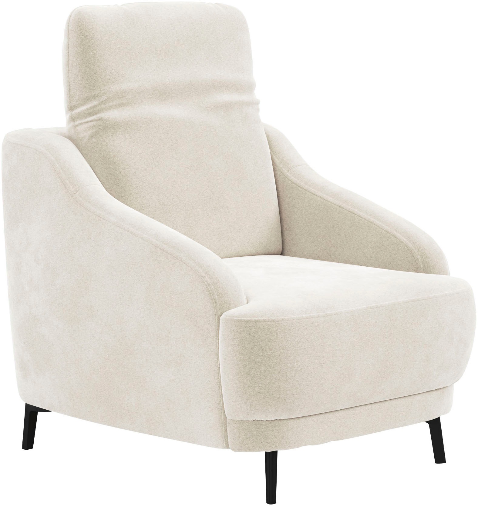 sit&more Sessel »Blues«, (1 St.), mit Metallfüssen, schwarz-matt
