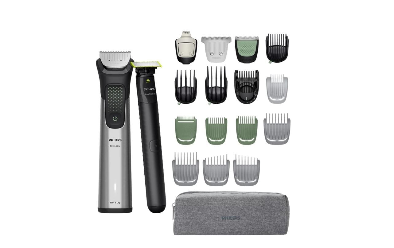 Image of Philips Multifunktionstrimmer "Series 9000 MG9557/15" 20 Aufsätze 20-in-1-Trimmer für Gesicht, Körper und Kopfhaare