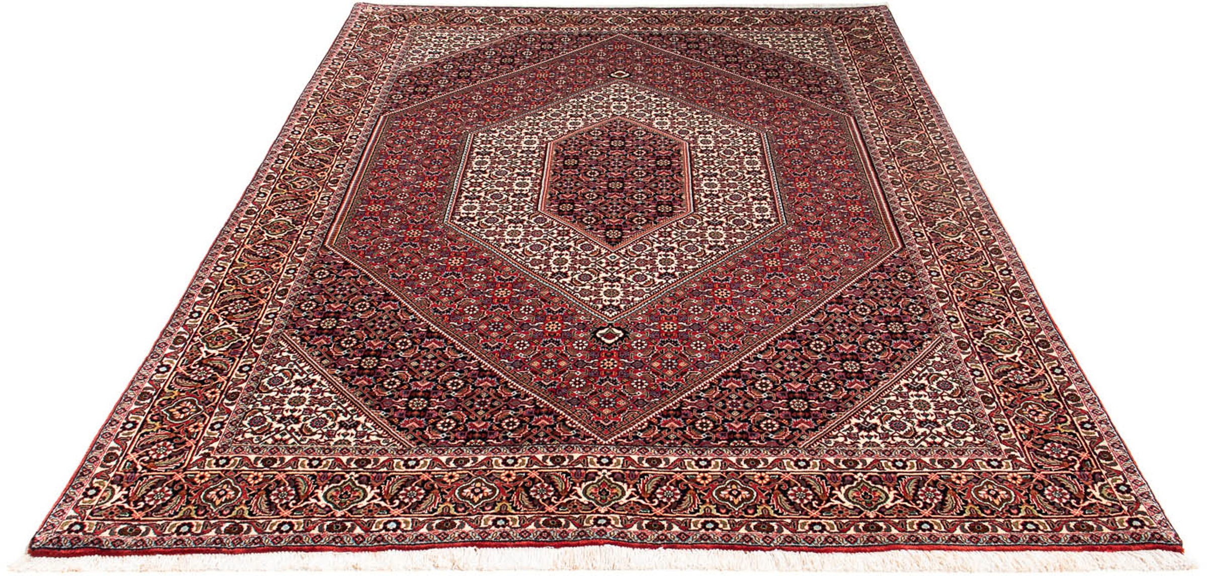Image of morgenland Orientteppich »Perser - Bidjar - 237 x 173 cm - hellrot«, rechteckig, 15 mm Höhe, Wohnzimmer, Handgeknüpft, Einzelstück mit Zertifikat bei Ackermann Versand Schweiz
