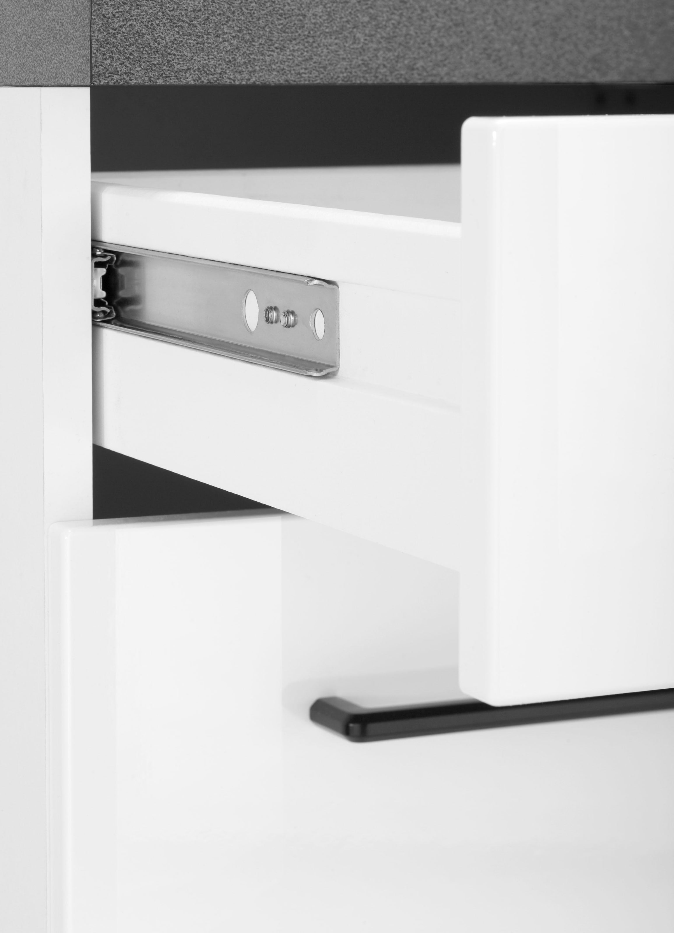 KOCHSTATION Unterschrank »KS-Tulsa«, 50 cm breit, 1 Schubkasten, 2 grosse Auszüge, Metallgriff, MDF Front