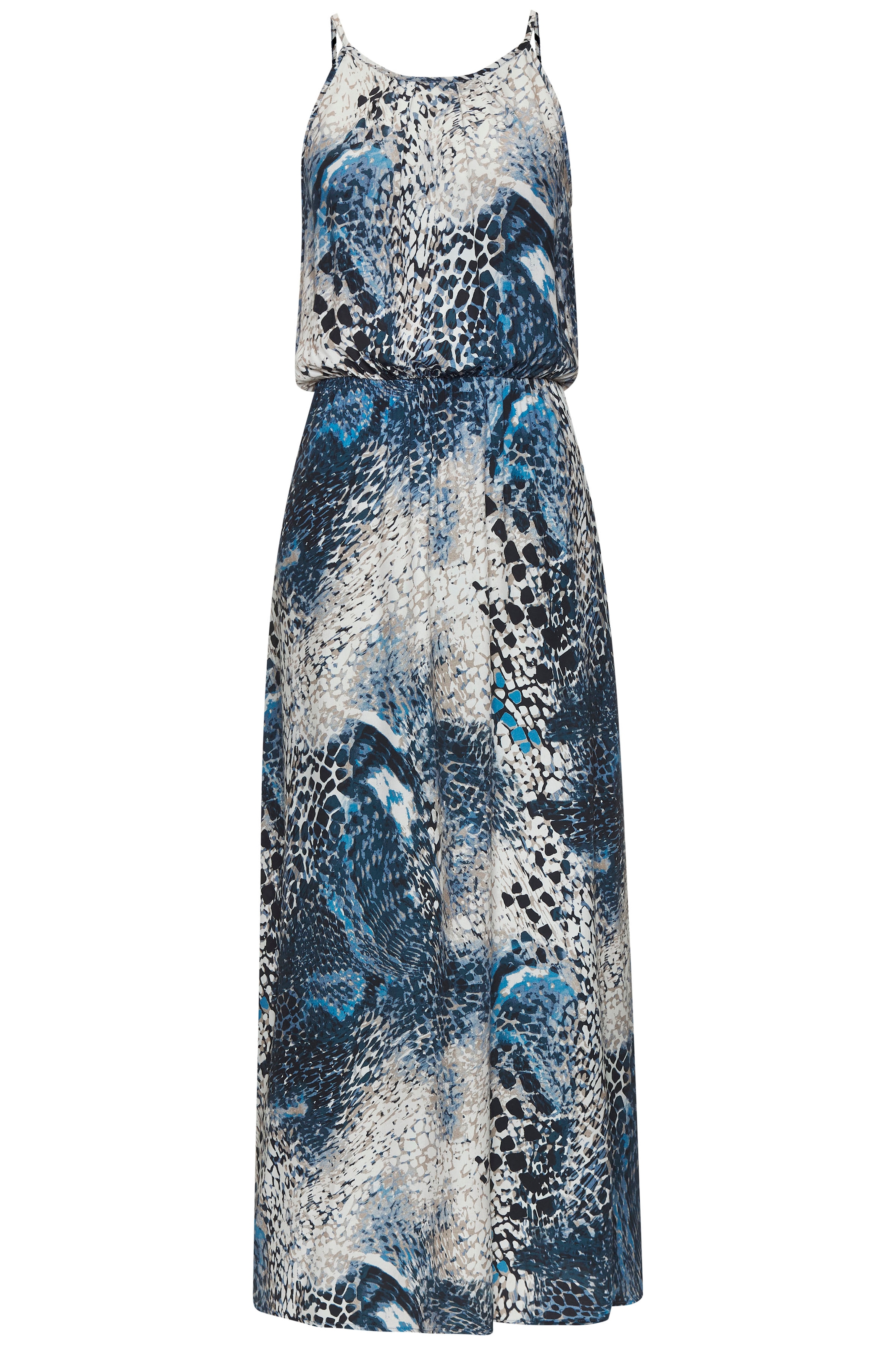 LASCANA Maxikleid, mit Alloverprint, leichtes Sommerkleid, fliessendes Strandkleid