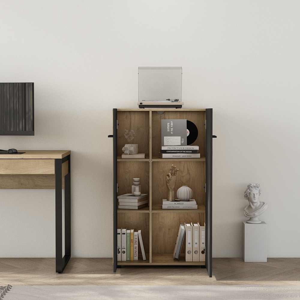 PLACES OF STYLE Aktenschrank »Moid; Mehrzweckschrank,« moderne Kommode mit viel Stauraum, Masse 64,5 x 41,5 x 106 cm