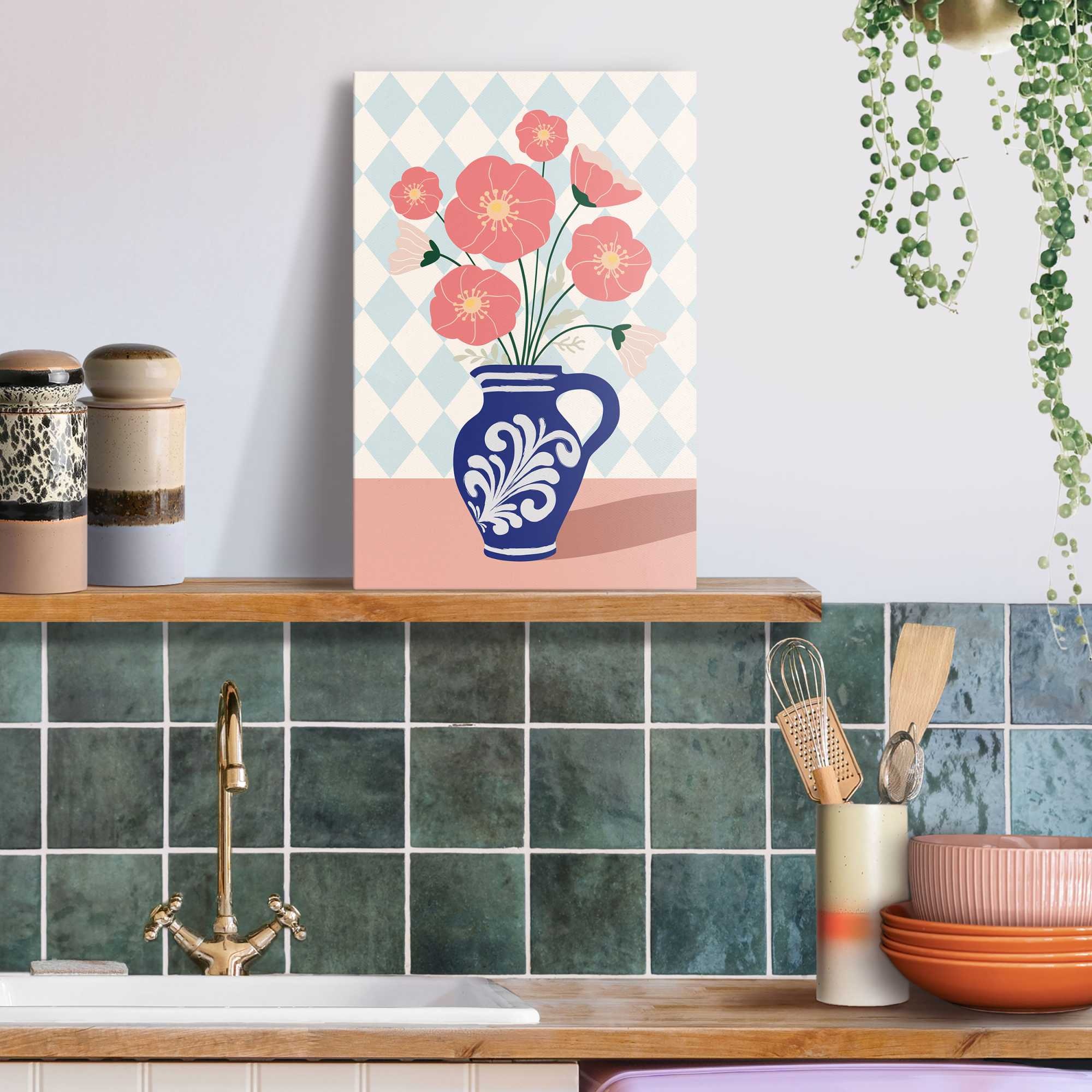 Image of Reinders Leinwandbild "Vase of Flowers"
