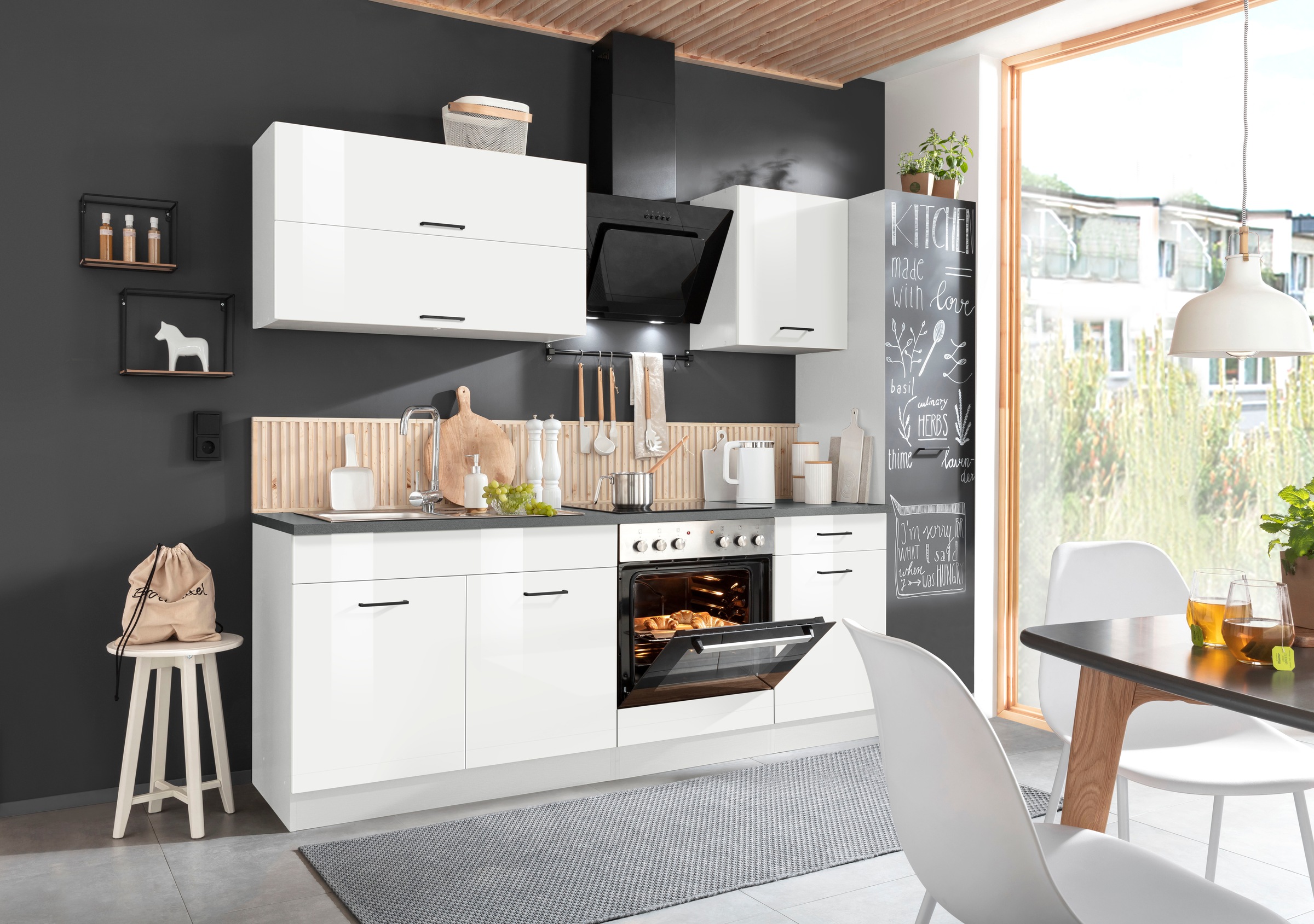 KOCHSTATION Küchenzeile "KS-Trier" ohne E-Geräte, Breite 260 cm
