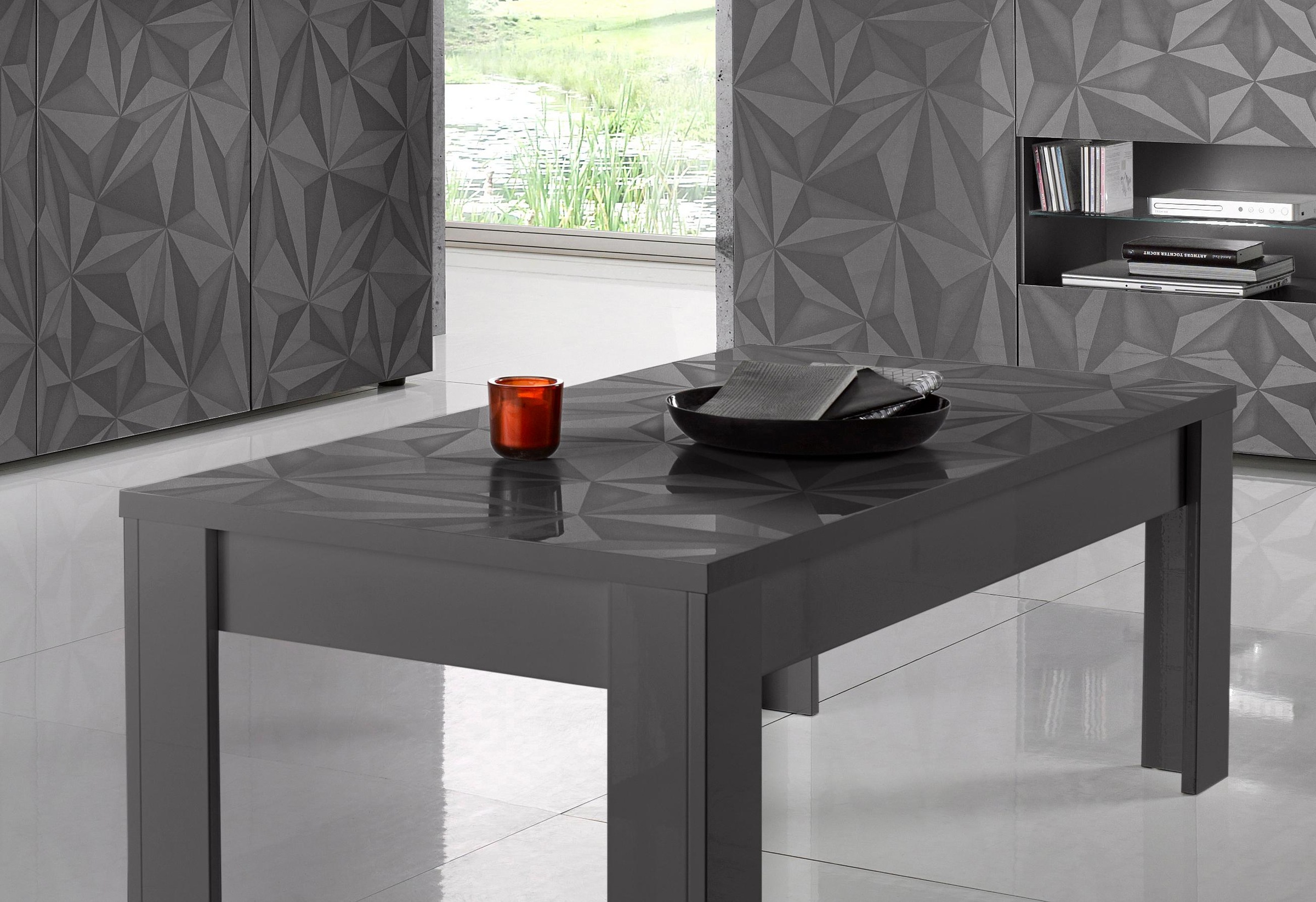 Image of Home affaire Couchtisch "Prisma 122x65 cm, Wohnzimmertisch mit Winkelfuss" Sofatisch, rechteckig, Tischplattenstärke 22 mm
