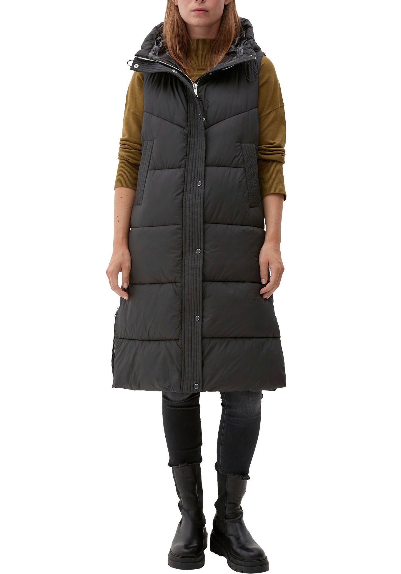 Image of s.Oliver Steppweste, mit praktischen Seitenschlitzen mit Reissverschluss bei Ackermann Versand Schweiz