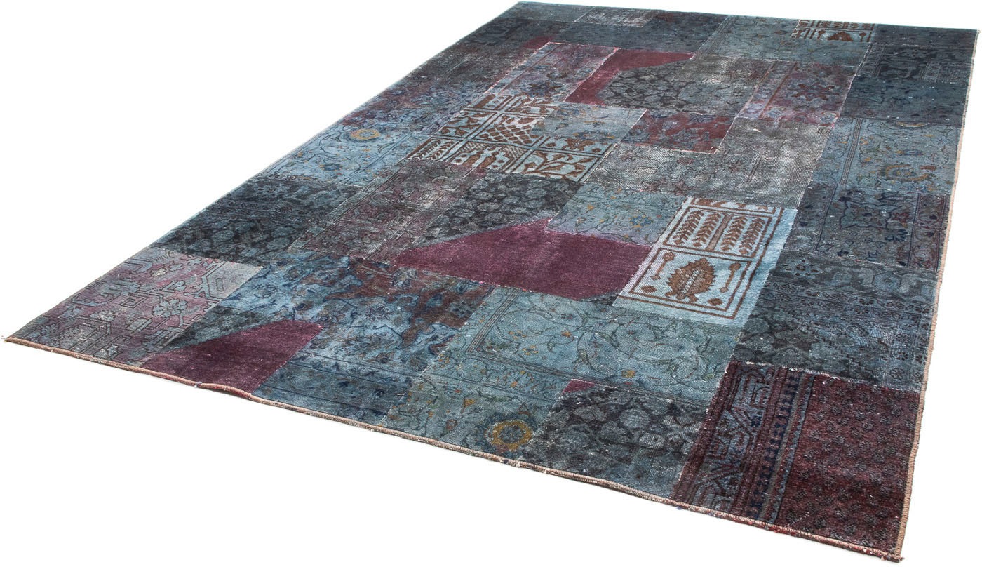Image of morgenland Teppich »Patchwork - 291 x 194 cm - blau«, rechteckig, 7 mm Höhe, Wohnzimmer, Handgeknüpft, Einzelstück mit Zertifikat bei Ackermann Versand Schweiz