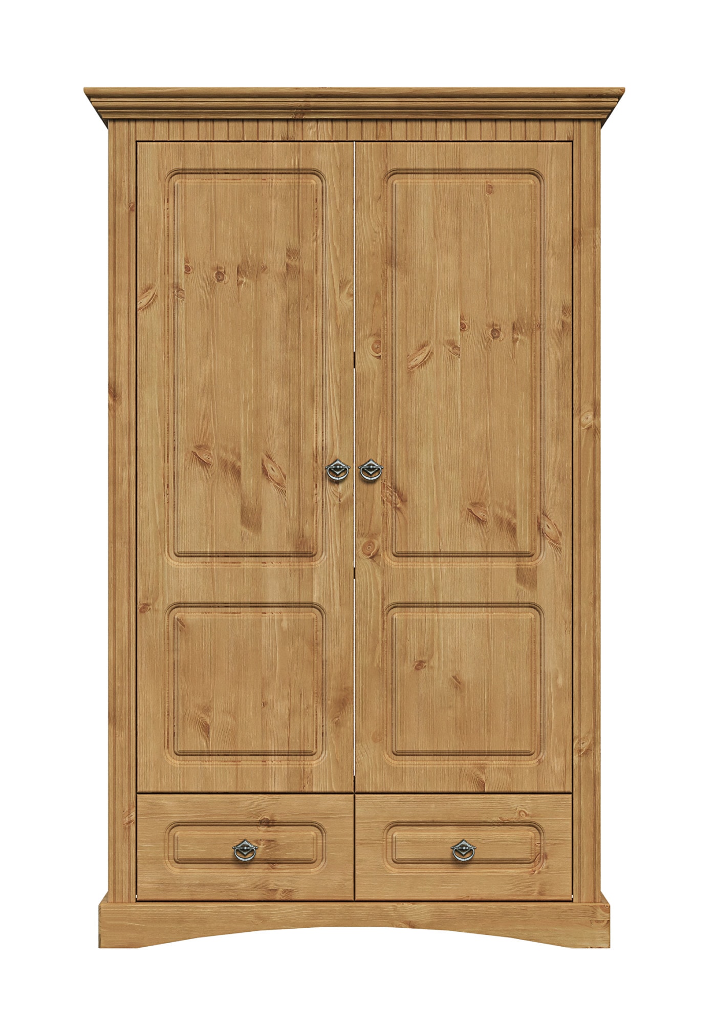 GOODproduct Wäscheschrank »Rustic« B/T/H: 94/39/150 cm,  aus massiver Kiefer, FSC®, schöne Kassettenoptik, mit Ringgriffen