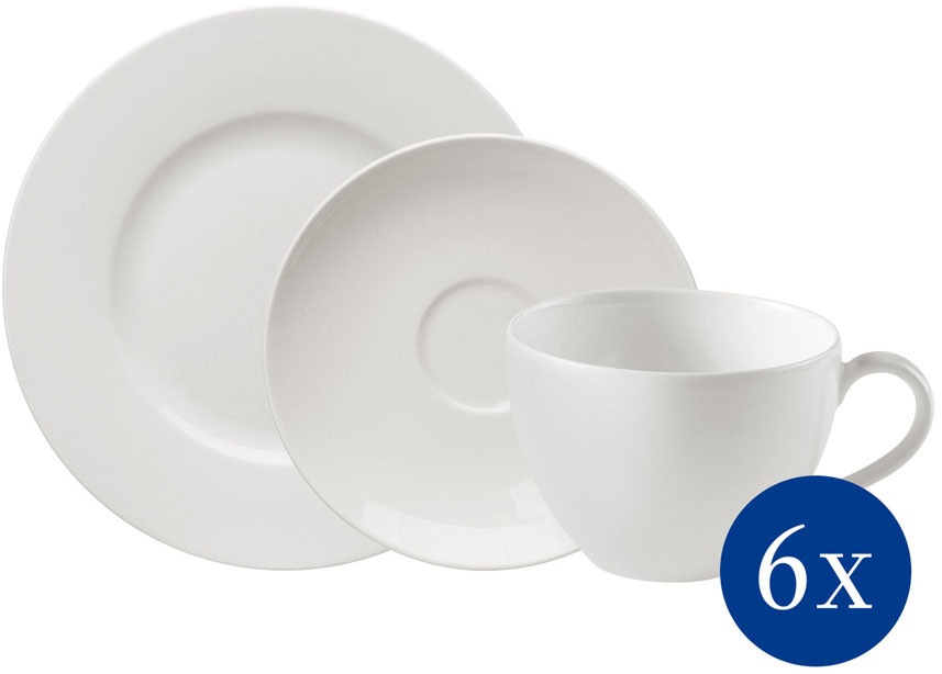 Image of vivo Villeroy & Boch Group Kaffeeservice "Basic White" Made in Germany, Fine China Porzellan