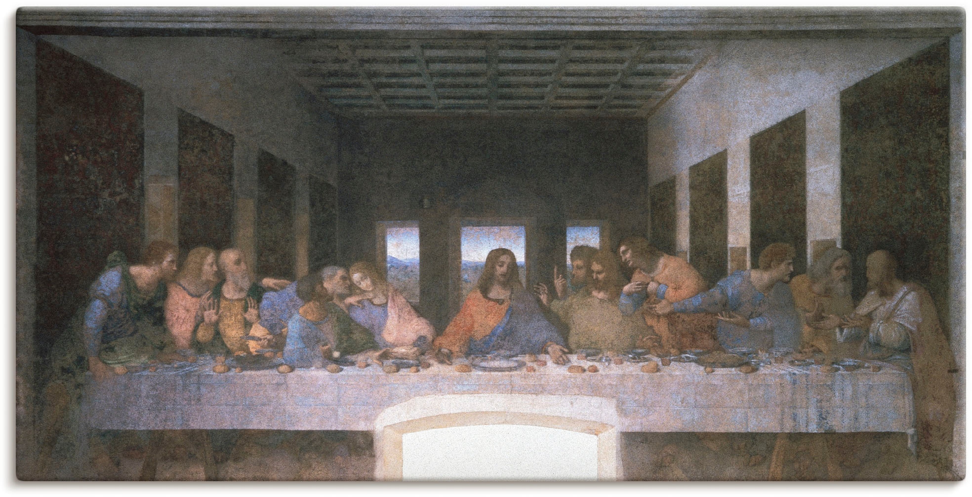 Wandbild »Das letzte Abendmahl«, Religion, (1 St.), als Leinwandbild, Wandaufkleber in...