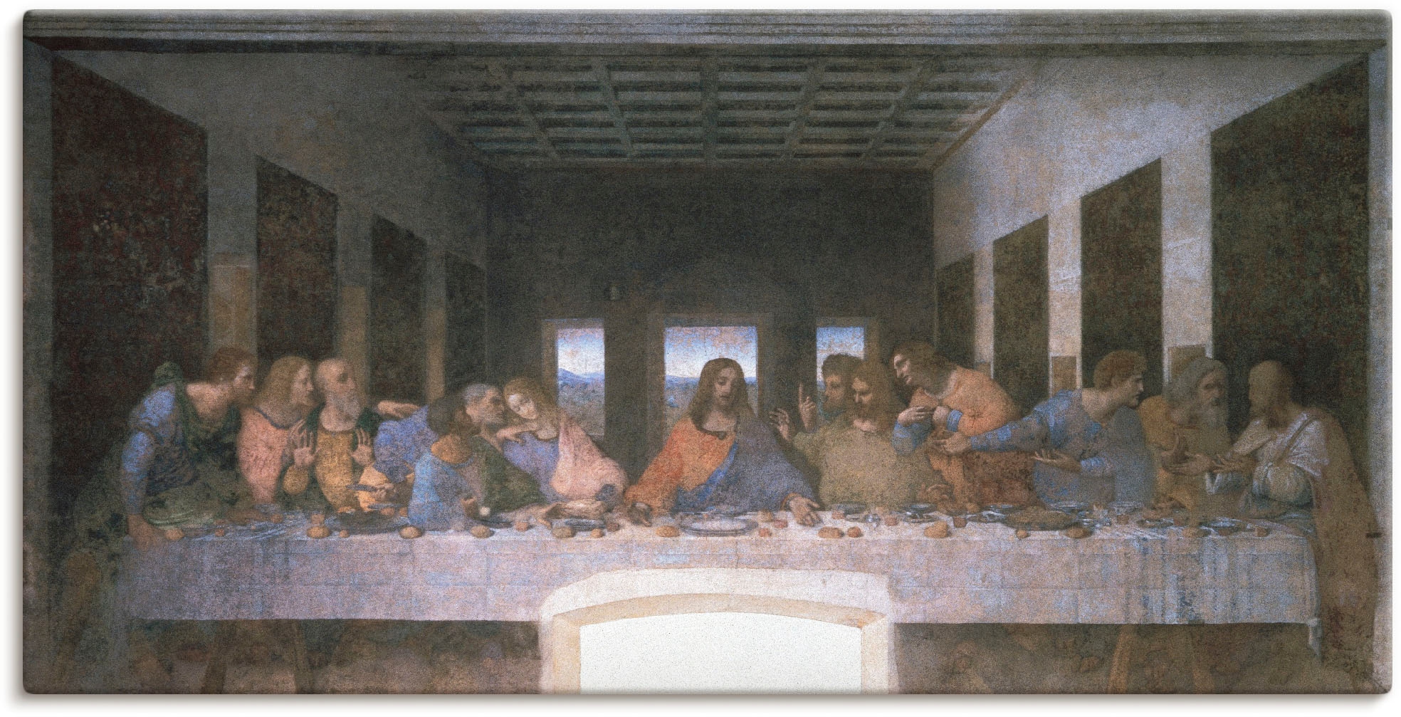 Image of Artland Leinwandbild "Das letzte Abendmahl" Religion 1 Stk. tlg. auf Holzrahmen gespannt