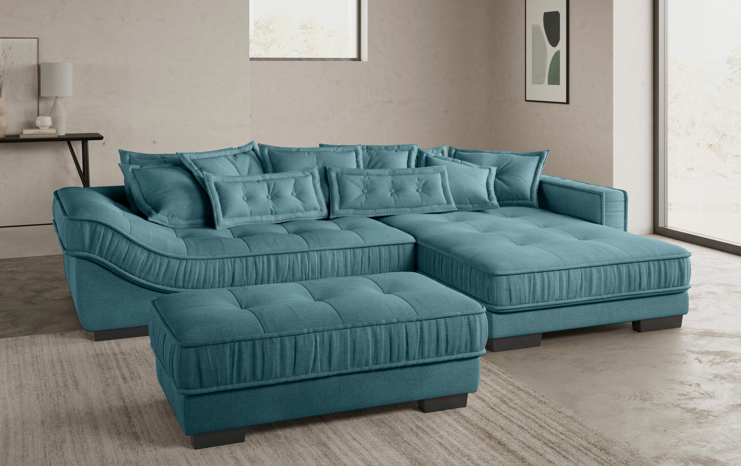 Mr. Couch Ecksofa »Diwan II DuraFlex L-Form«, DuraFlex-Kaltschaumpolsterung, bis 140 kg, 4 Bezugsqualitäten
