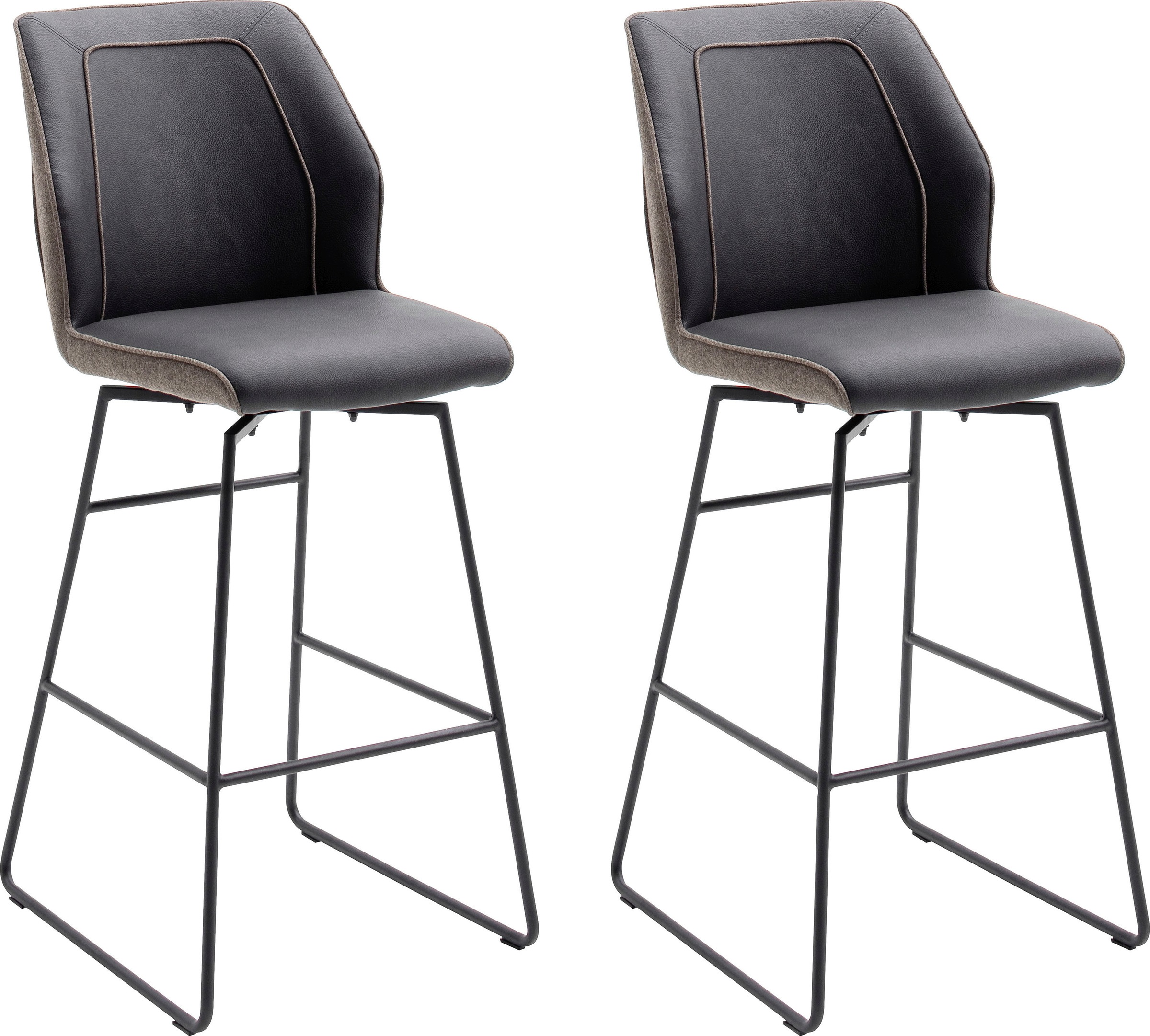 Image of MCA furniture Barhocker »Aberdeen«, (Set, 2 St., 2-er), Barstuhl im Materialmix, Barstuhl bis 120 Kg belastbar bei Ackermann Versand Schweiz